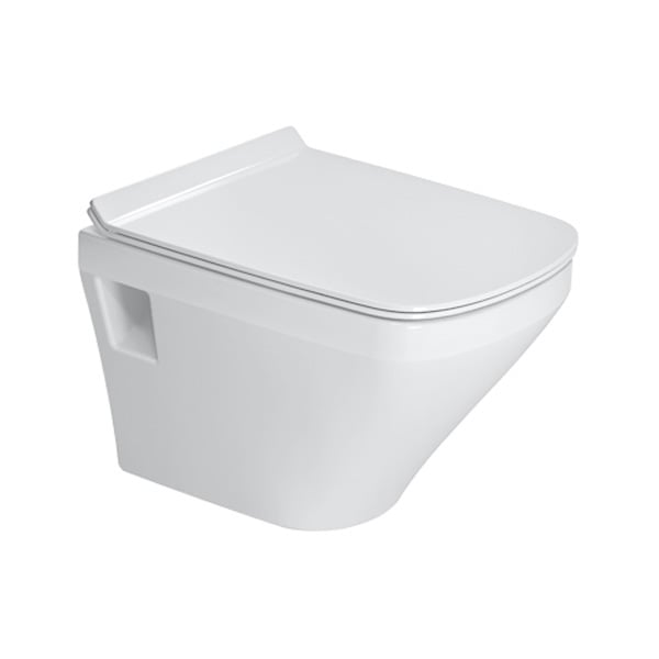 Baie - Set vas WC Duravit 45710900A1, DuraStyle, montaj suspendat, tip clatire jet de apa, tip evacuare orizontala, alb