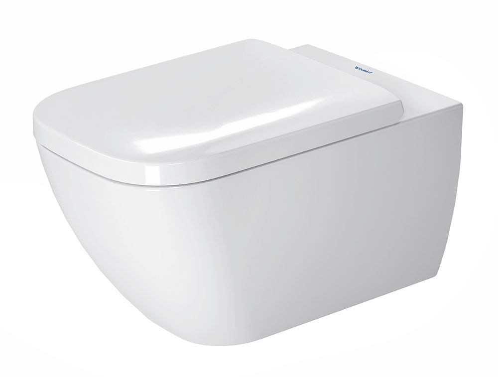 Vas WC Duravit 2221090000, Happy D.2, montaj suspendat, tip clatire jet de apa, tip evacuare orizontala, alb [2]