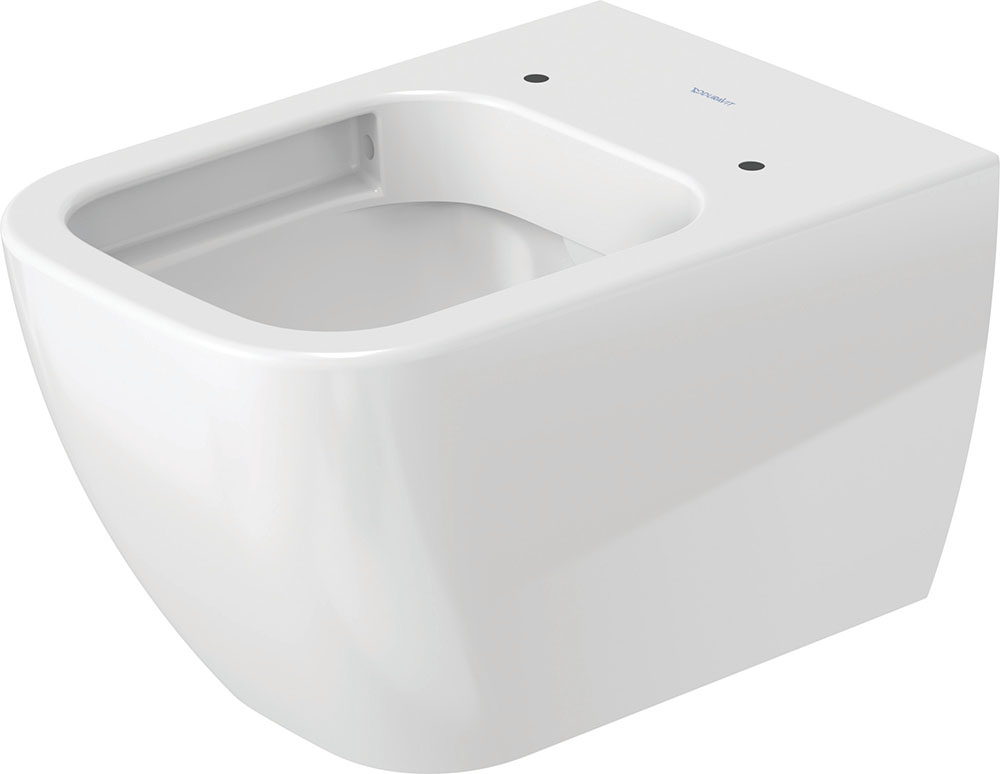 Baie - Vas WC Duravit 2222090000, Happy D.2, montaj suspendat, tip clatire jet de apa, tip evacuare orizontala, alb