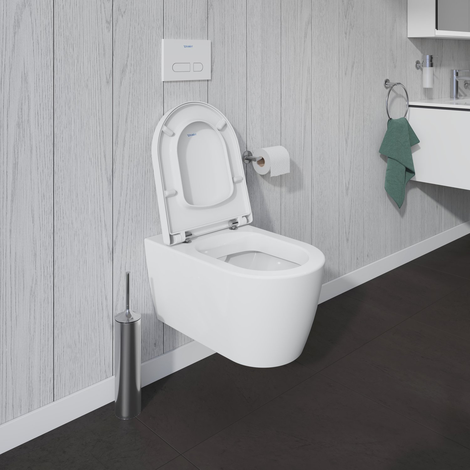 Vas WC Duravit 2528090000, Me by Starck, montaj suspendat, tip clatire jet de apa, tip evacuare orizontala, alb [11]