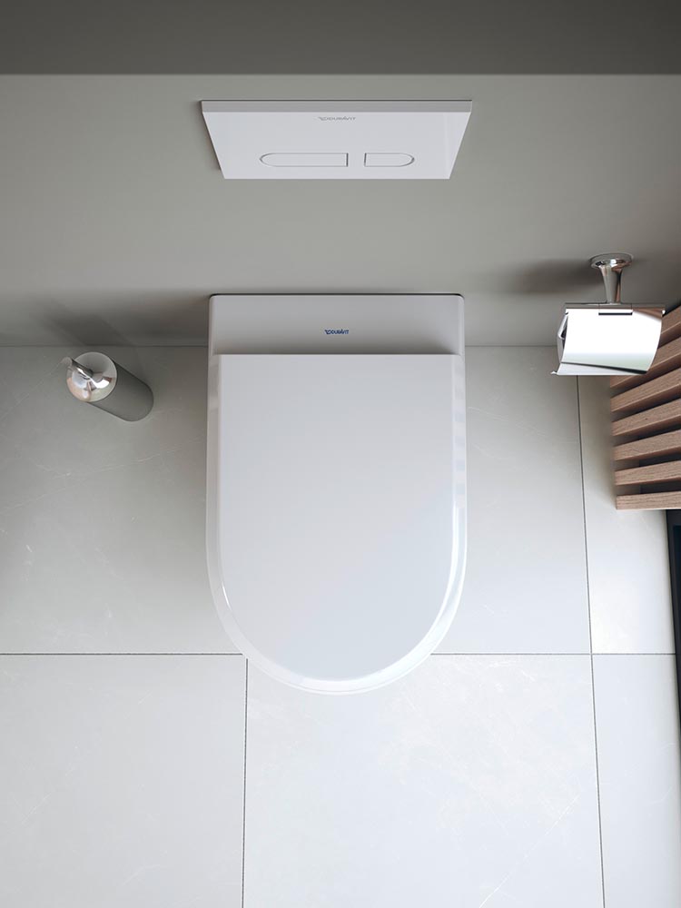 Vas WC Duravit 2556090000, Qatego, montaj suspendat, tip clatire jet de apa, tip evacuare orizontala, alb [3]