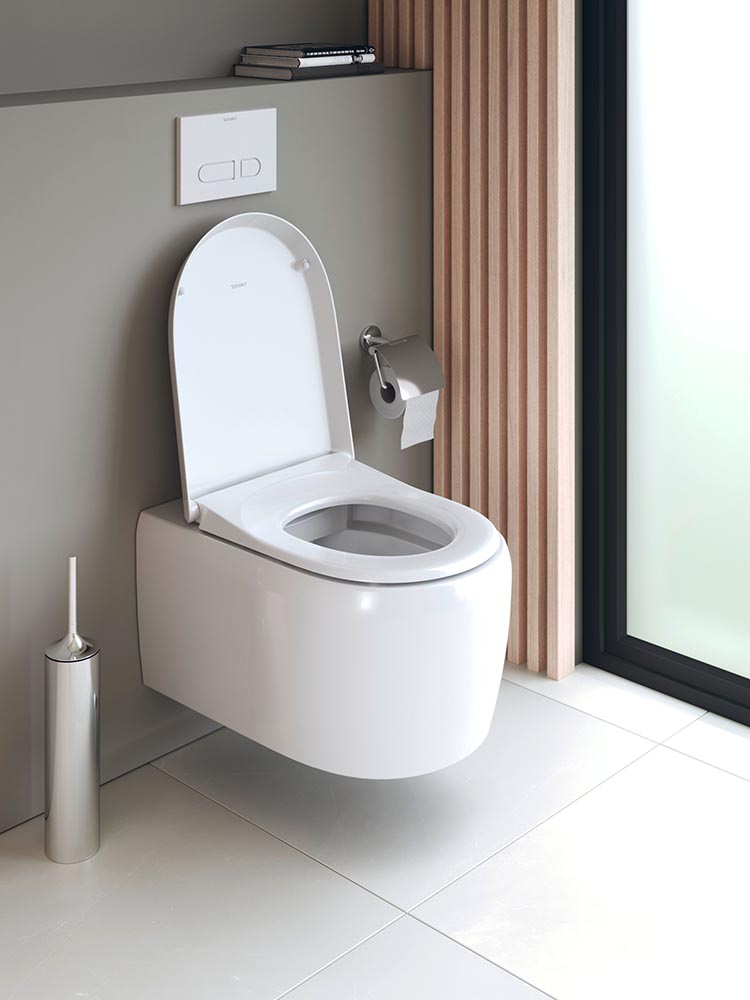 Vas WC Duravit 2556090000, Qatego, montaj suspendat, tip clatire jet de apa, tip evacuare orizontala, alb [4]