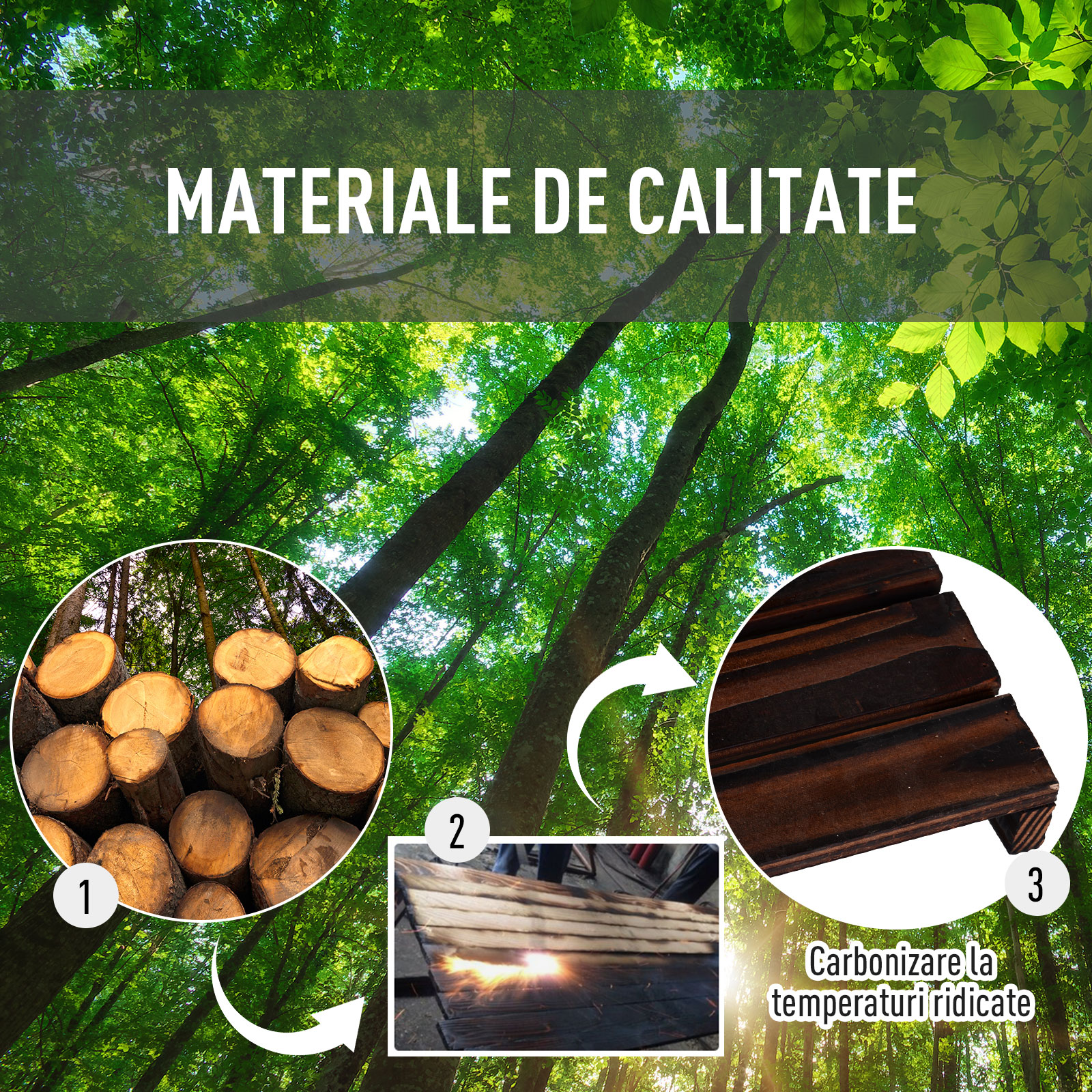  Raft pentru Flori - 4 Niveluri Lemn pentru Interior sau Gradina [4]