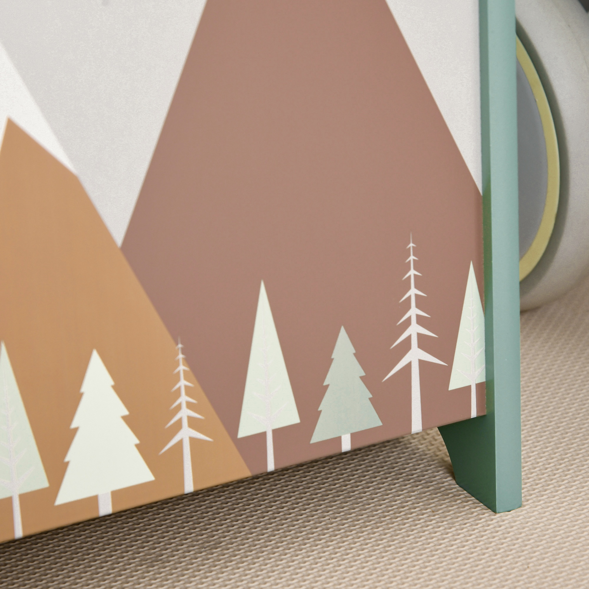 Cufar de jucarii pentru copii , lada din lemn MDF cu capac si balama de siguranta, 60x37x39cm, de culoare verde [8]