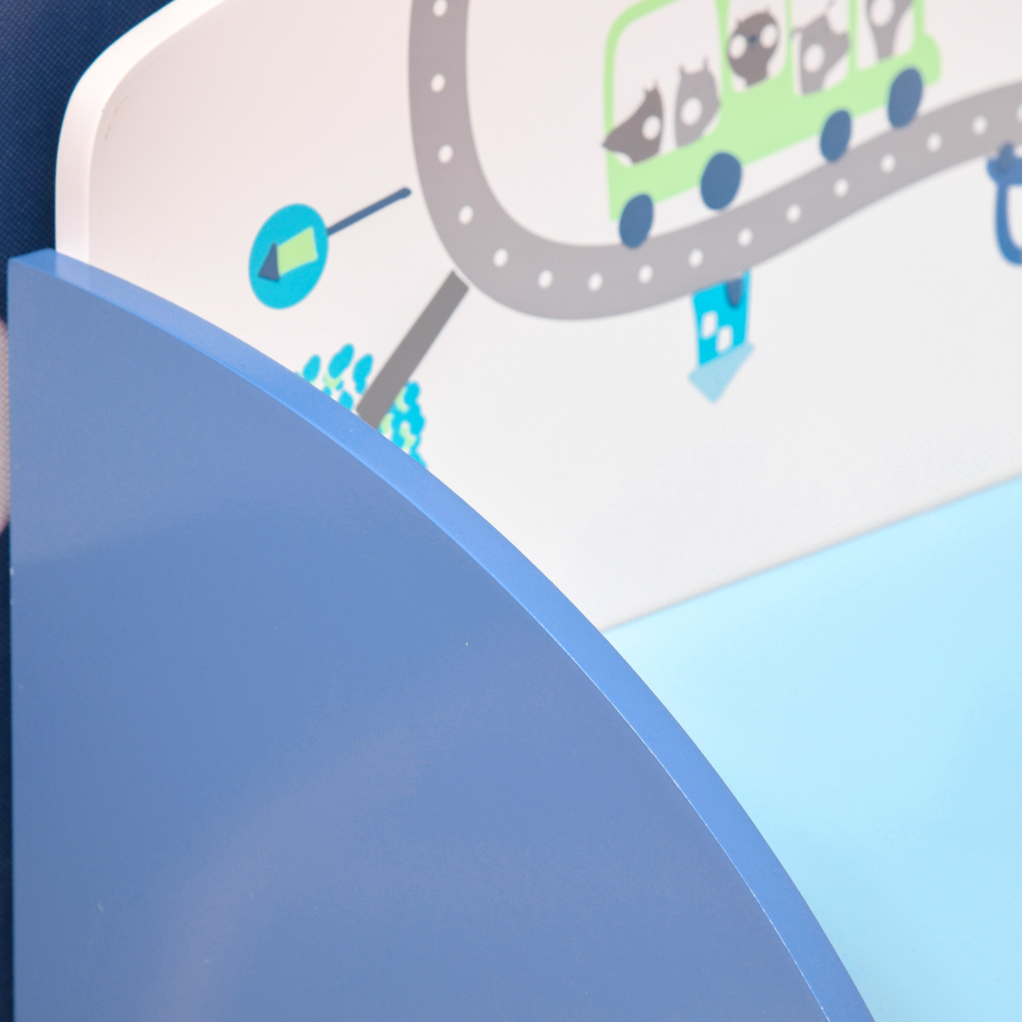  Cutie Depozitare Jucarii + Banca Albastru pentru Copii [7]