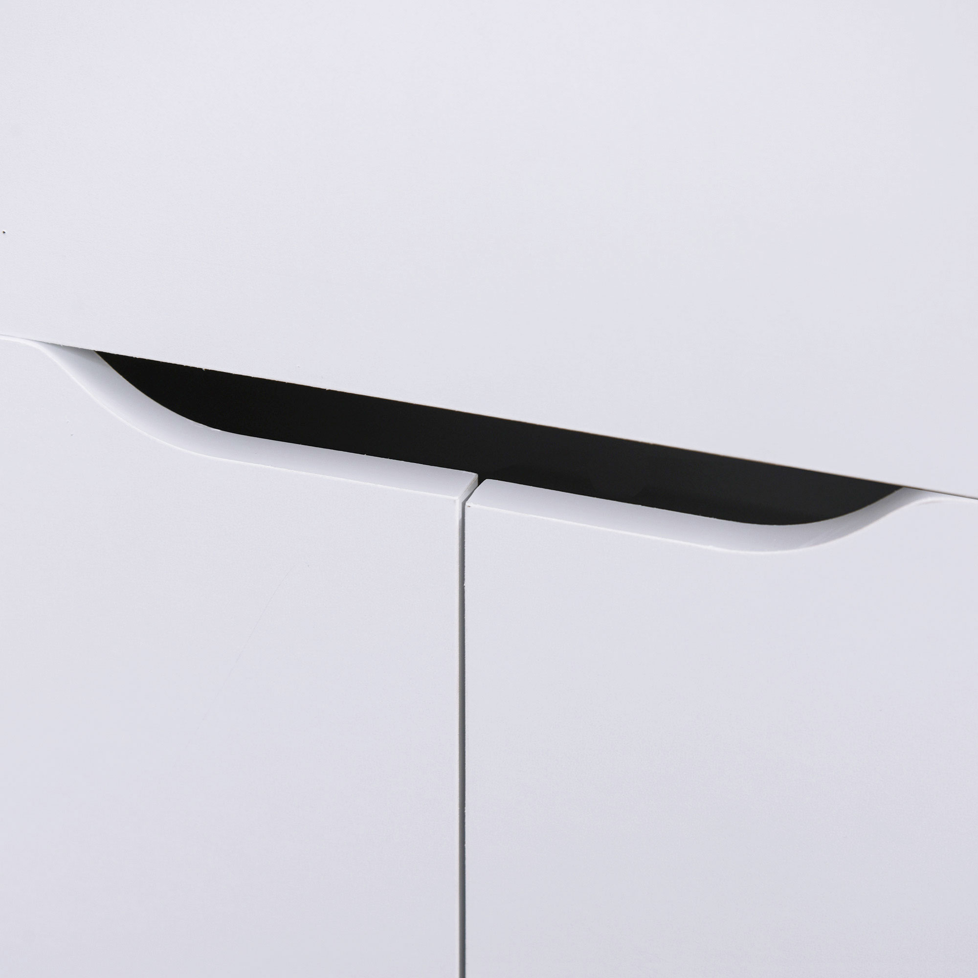  Birou cu Blat Extensibil pentru PC si Biblioteca, 140x117x76 cm, Alb [8]