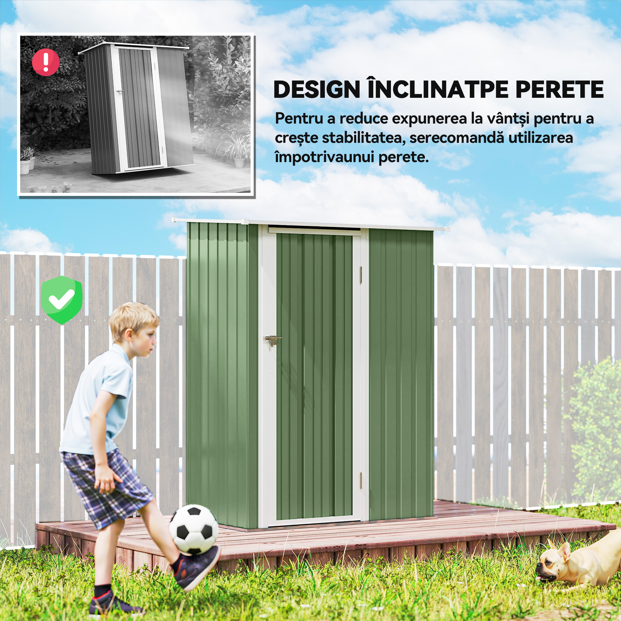  Magazie pentru Unelte Sopron din Otel Impermeabila 142x84x189cm [5]