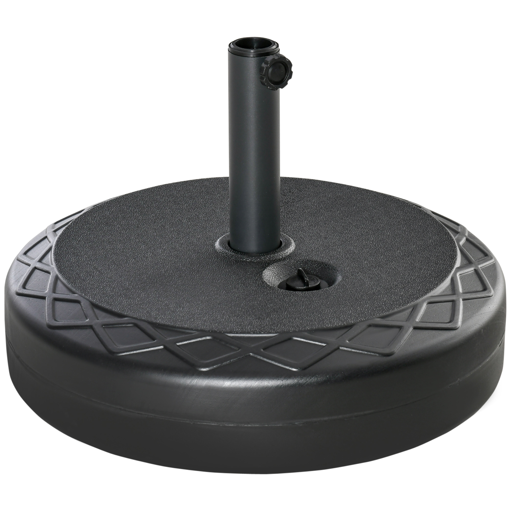 Gradina & balcon -  Baza pentru umbrela rotunda Φ55cm din plastic de 30kg pentru stalpi de 38-48mm negru
