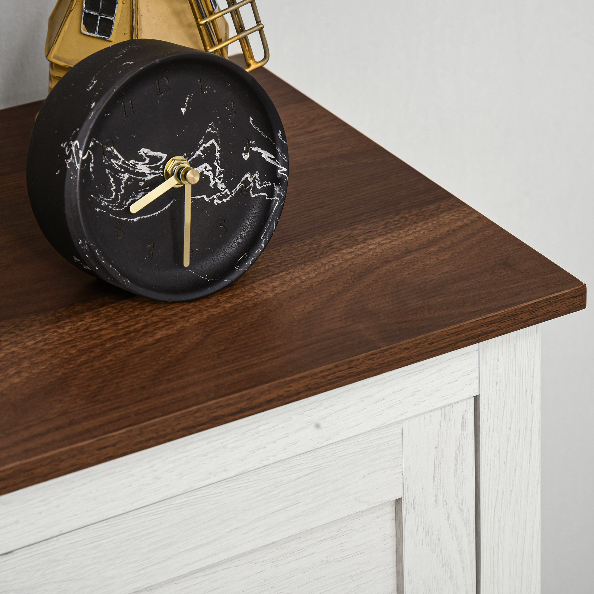  Bufet de depozitare cu multiple spatii de depozitare, 2 usi cu raft reglabil, 1 sertar, 60L x 30Ad x 87,5i cm [7]