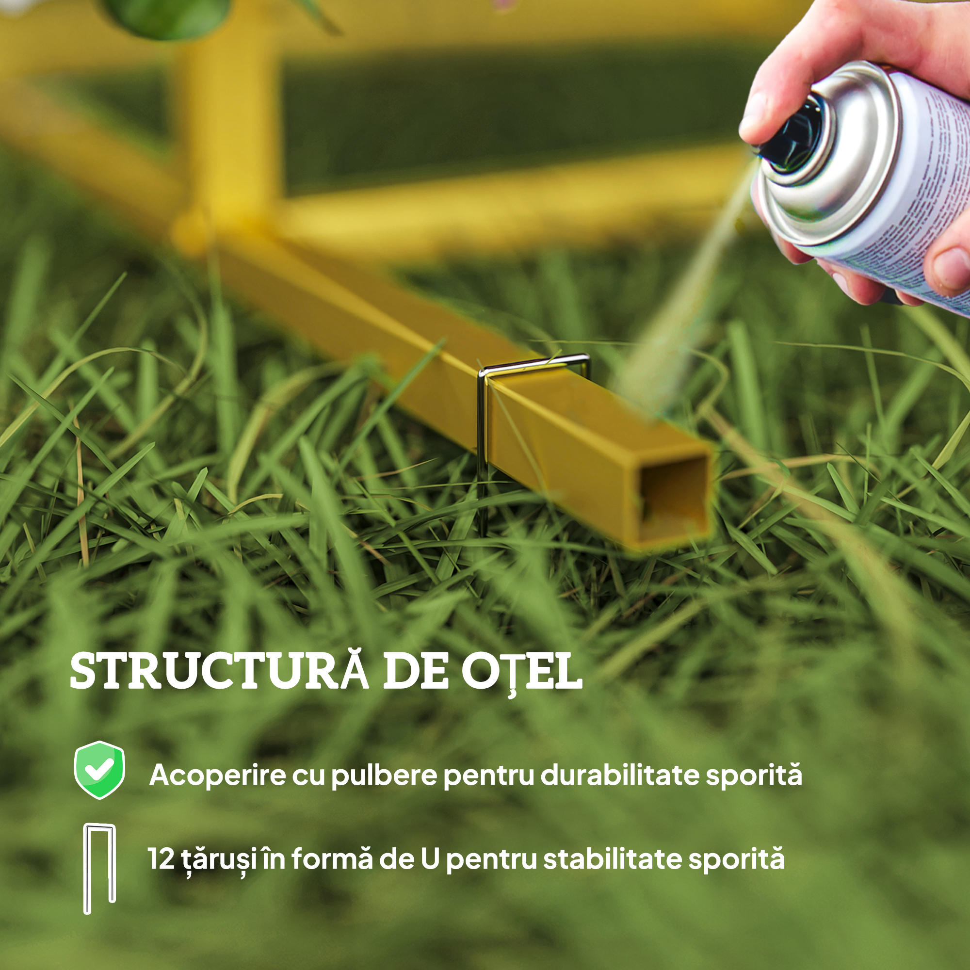  Set de 3 Arcade de Gradina pentru Nunti, 120x40x220 cm, Auriu [4]