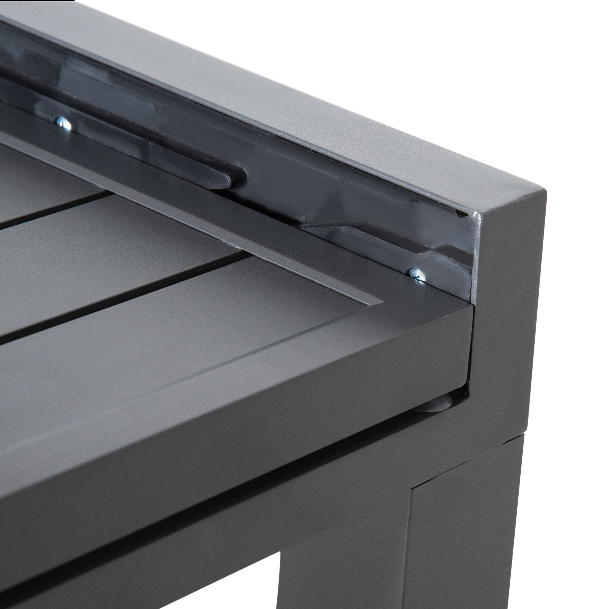 Masa de Gradina Extensibila  pentru 8-10 Persoane cu Structura din Aluminiu, 135-270x90x75cm, Gri [7]