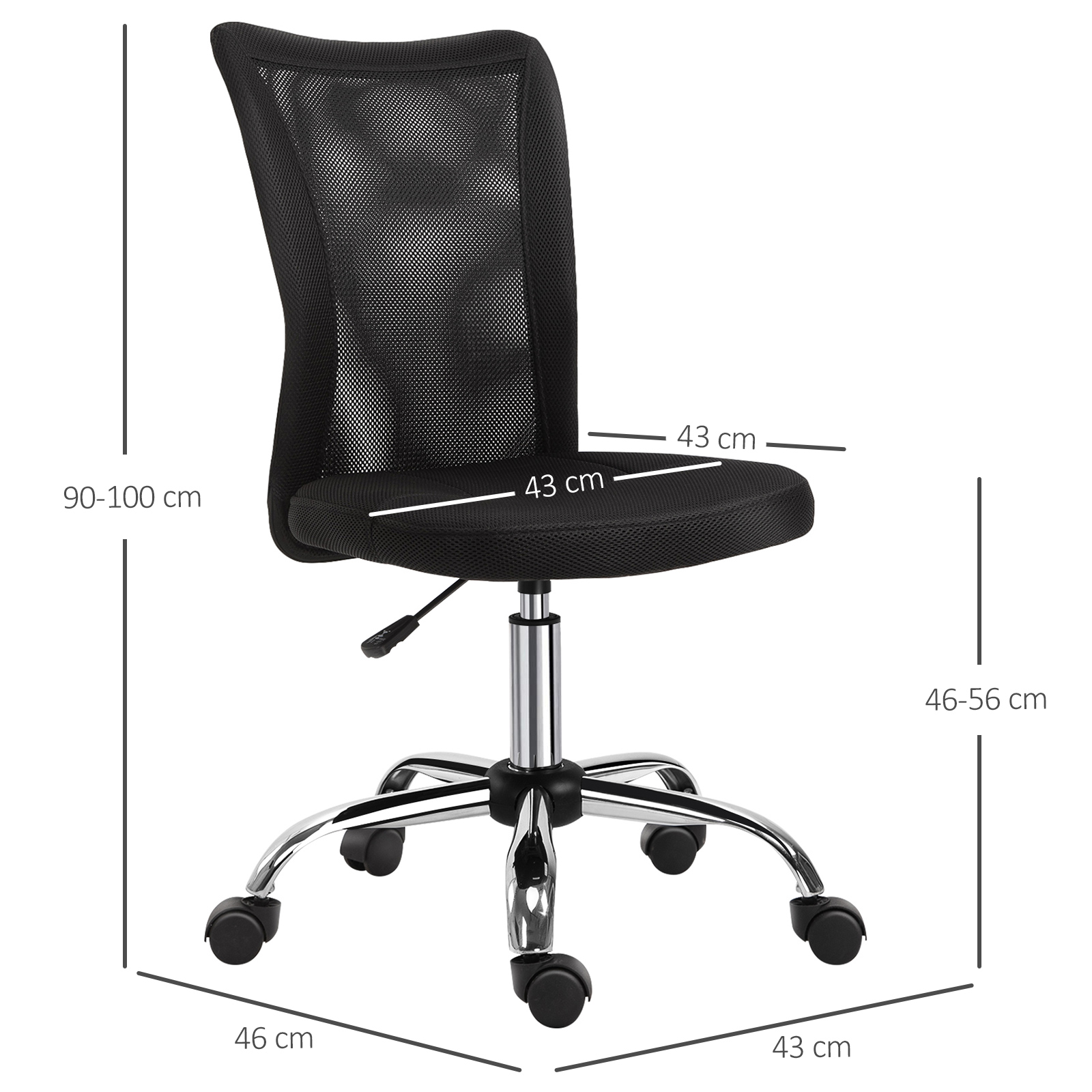  Scaun de Birou Ergonomic Rotativ cu 5 Roti Inaltime Ajustabila [2]