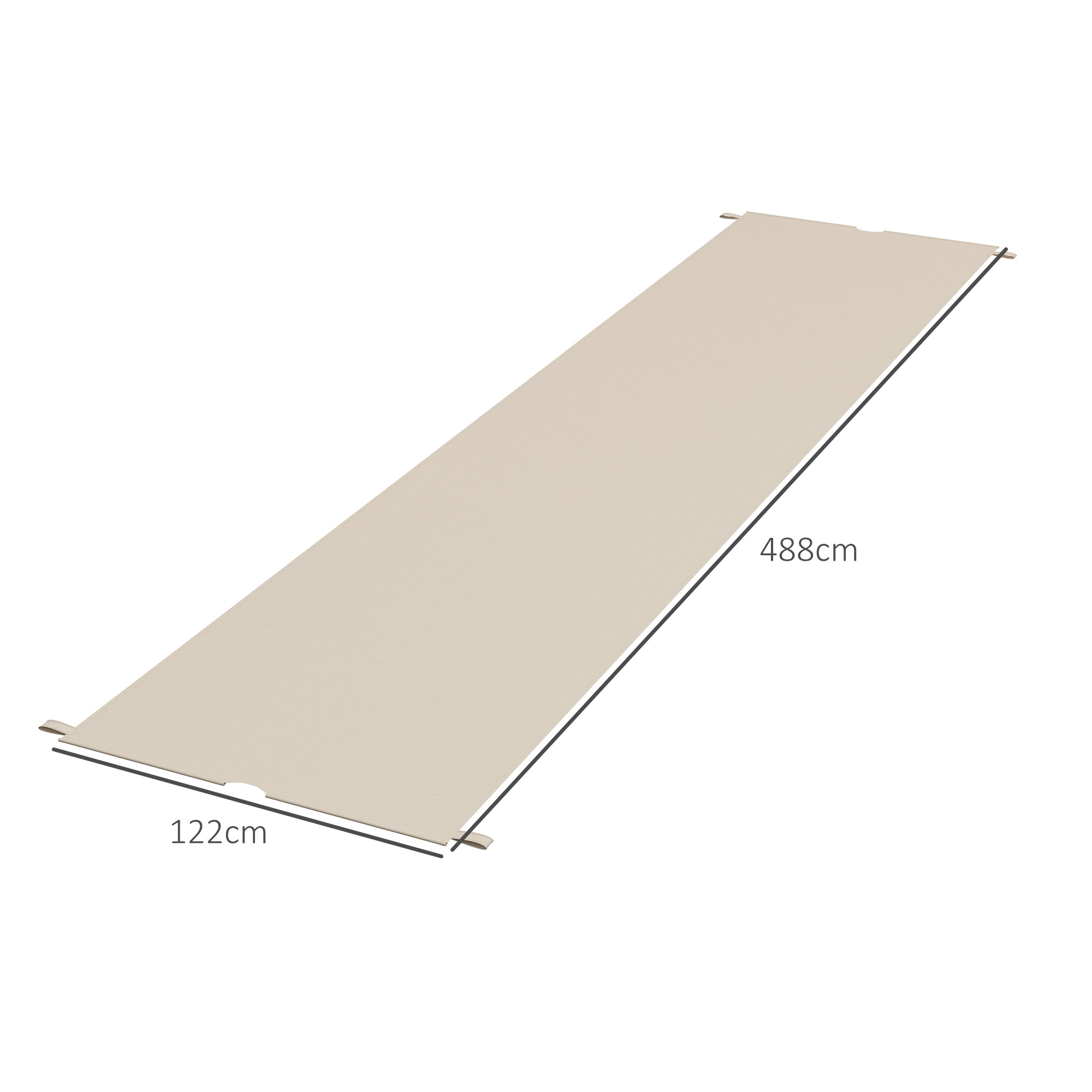  Acoperis pentru Foisor Pergola 3x3 m din Poliester cu Buzunare si Curele, 488x122 cm, culoare Kaki [2]