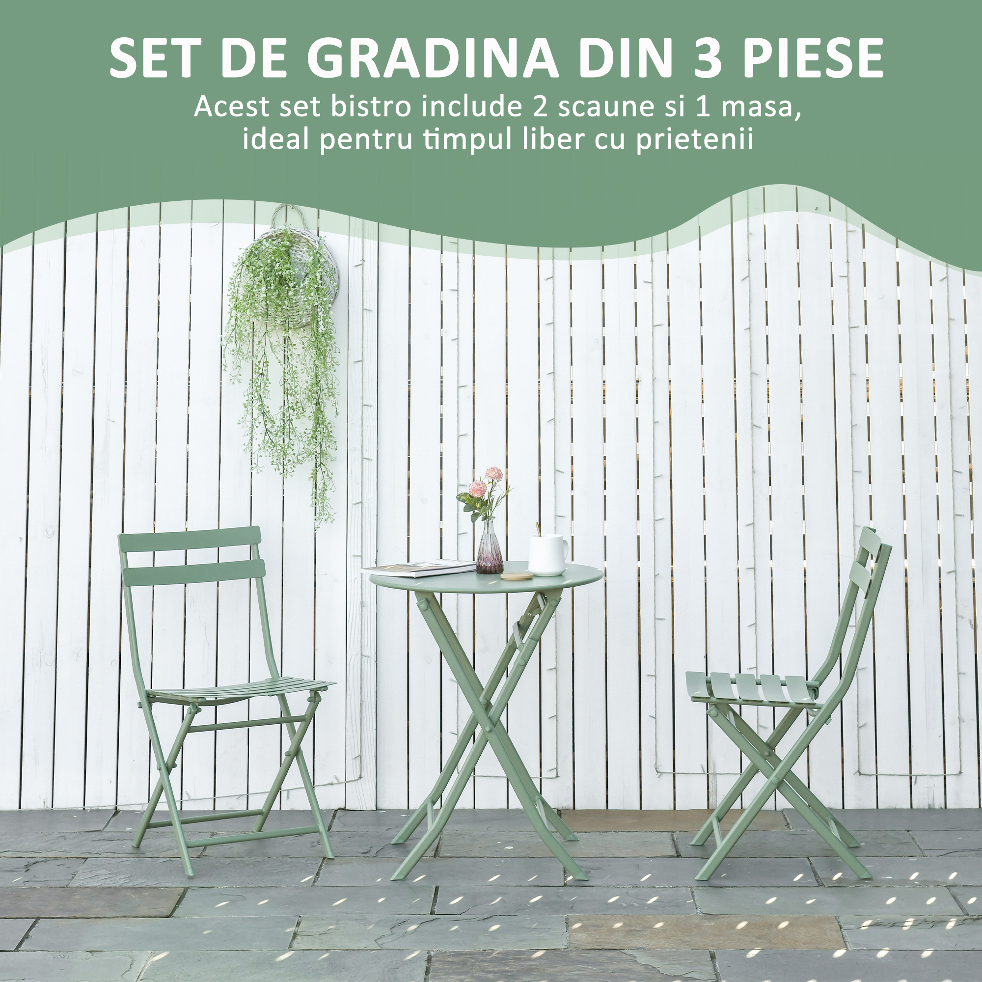  Set Gradina 3 Piese - Pliabil, Verde [6]