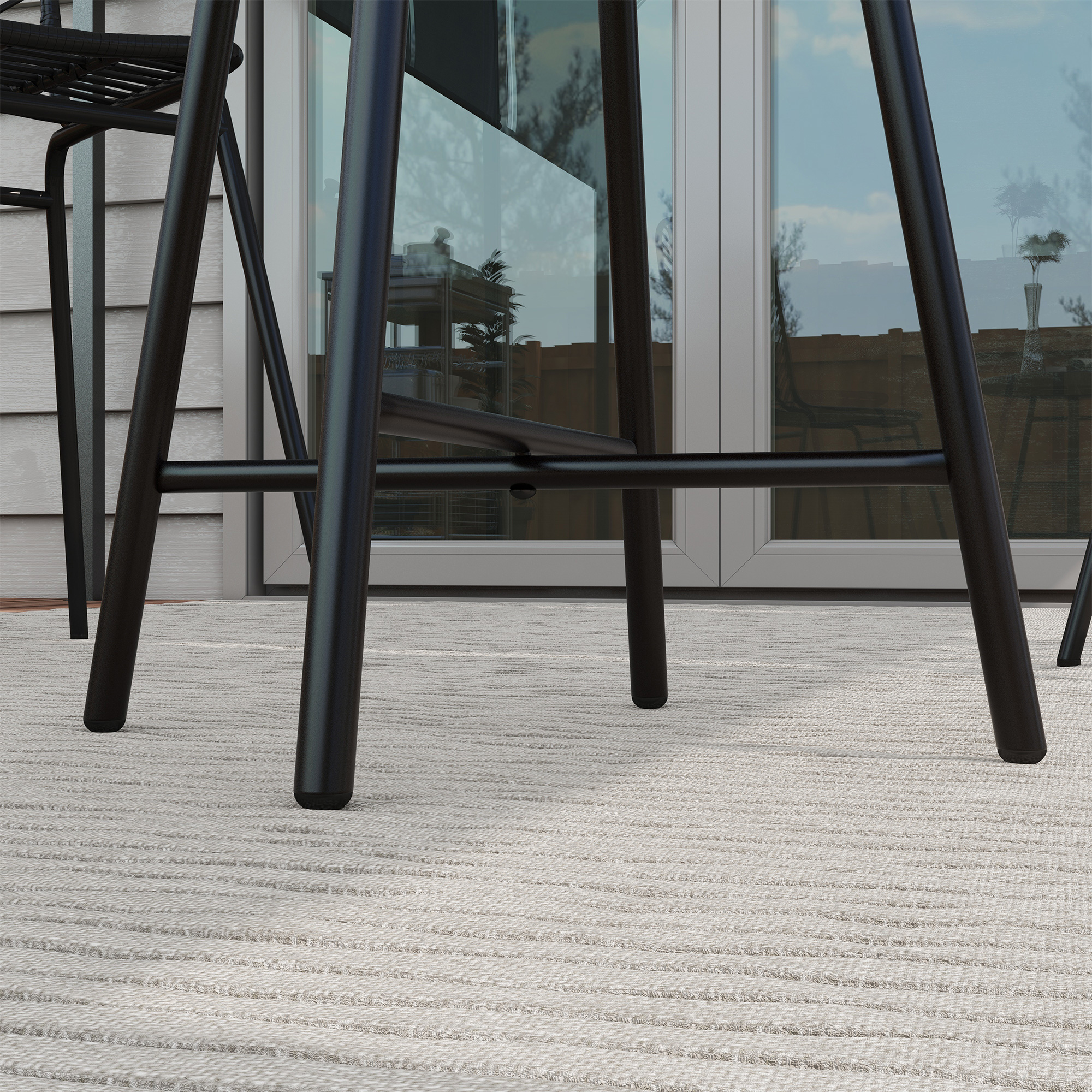  Masuta de cafea pentru exterior din lemn plastifiat, Gri [6]