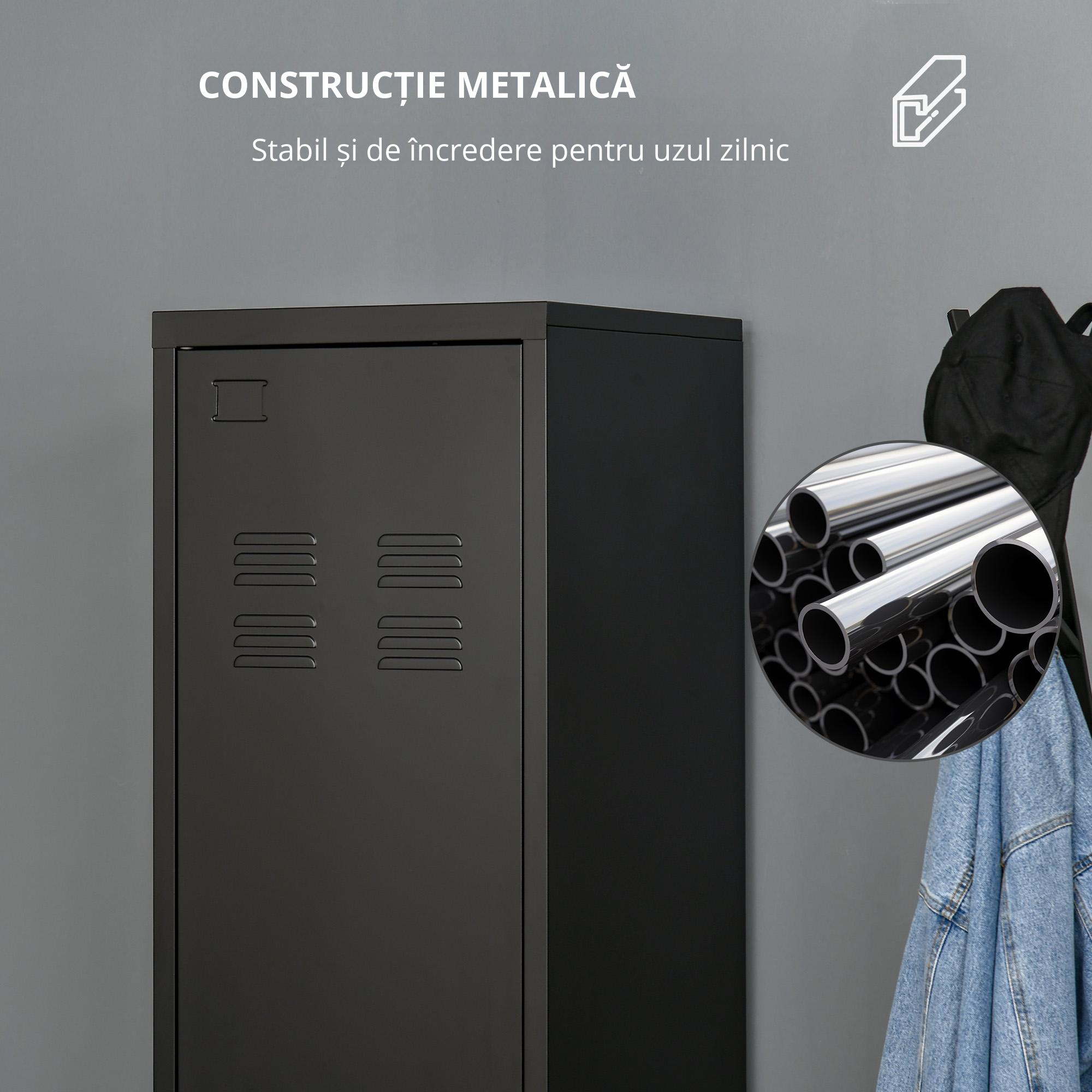  Dulap Metalic - Stil Industrial cu 1 Usa, Design Vintage [4]