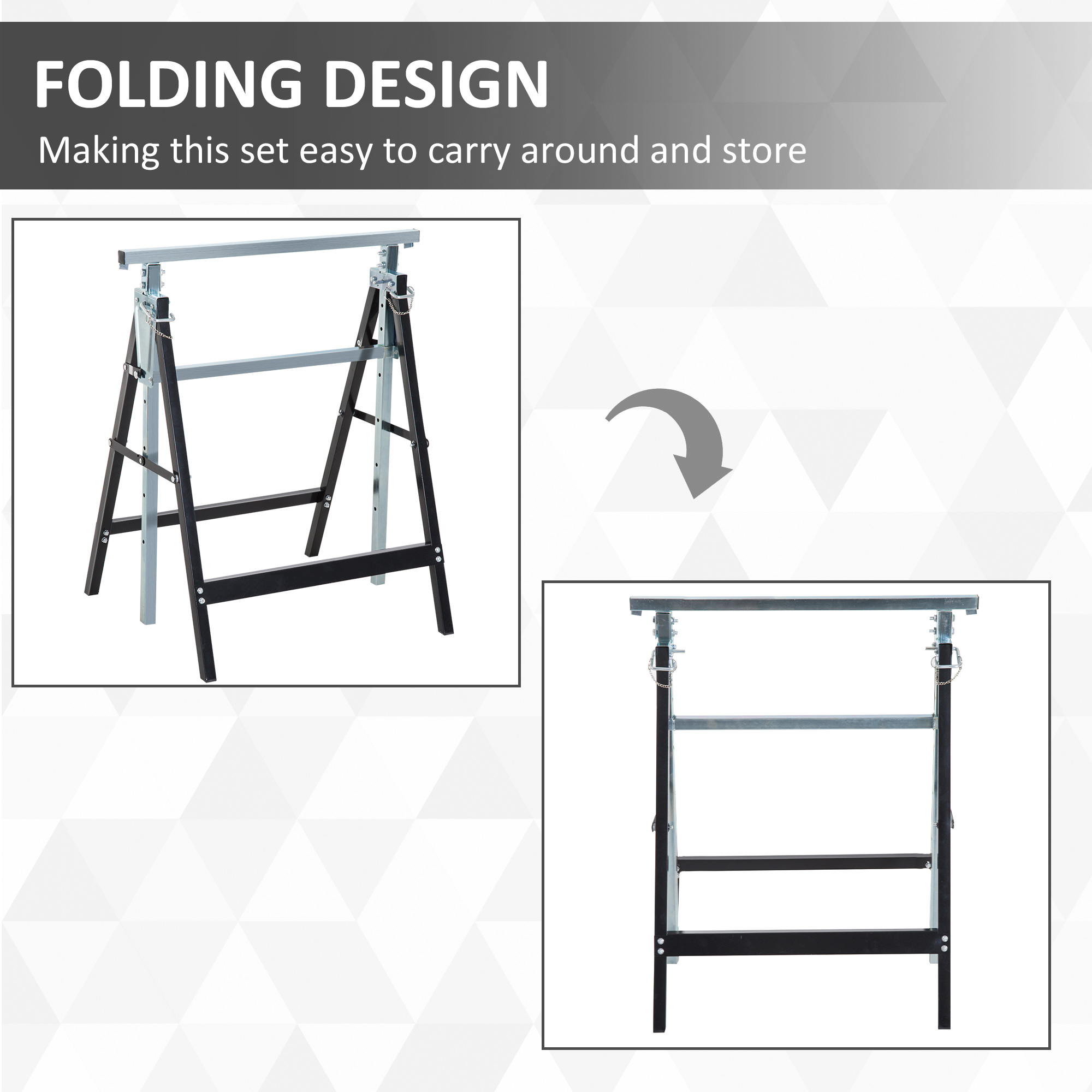  Set 2 Suporturi de Lucru - Pliabile, Telescopice Reglabile [5]