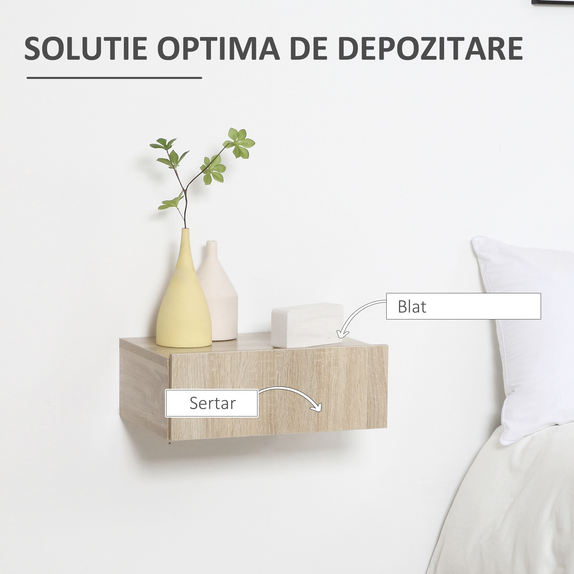  Comodine Suspendate 40×30 cm in Stil Modern - Legno [3]