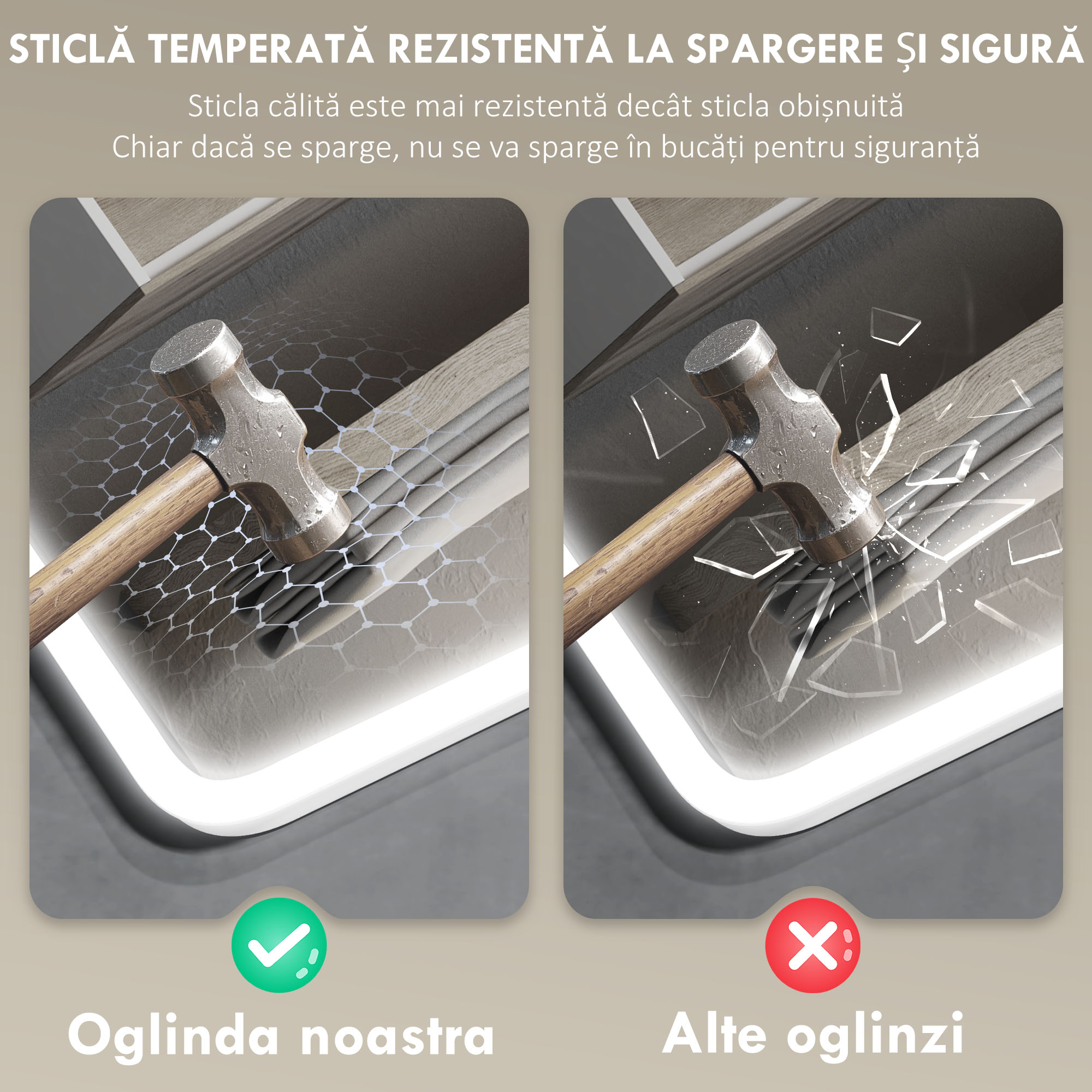  Oglinda de baie LED bluetooth 70 x 90 cm interruptor tactil lumina reglabila 3 culori anti-abur memorie argintiu [7]