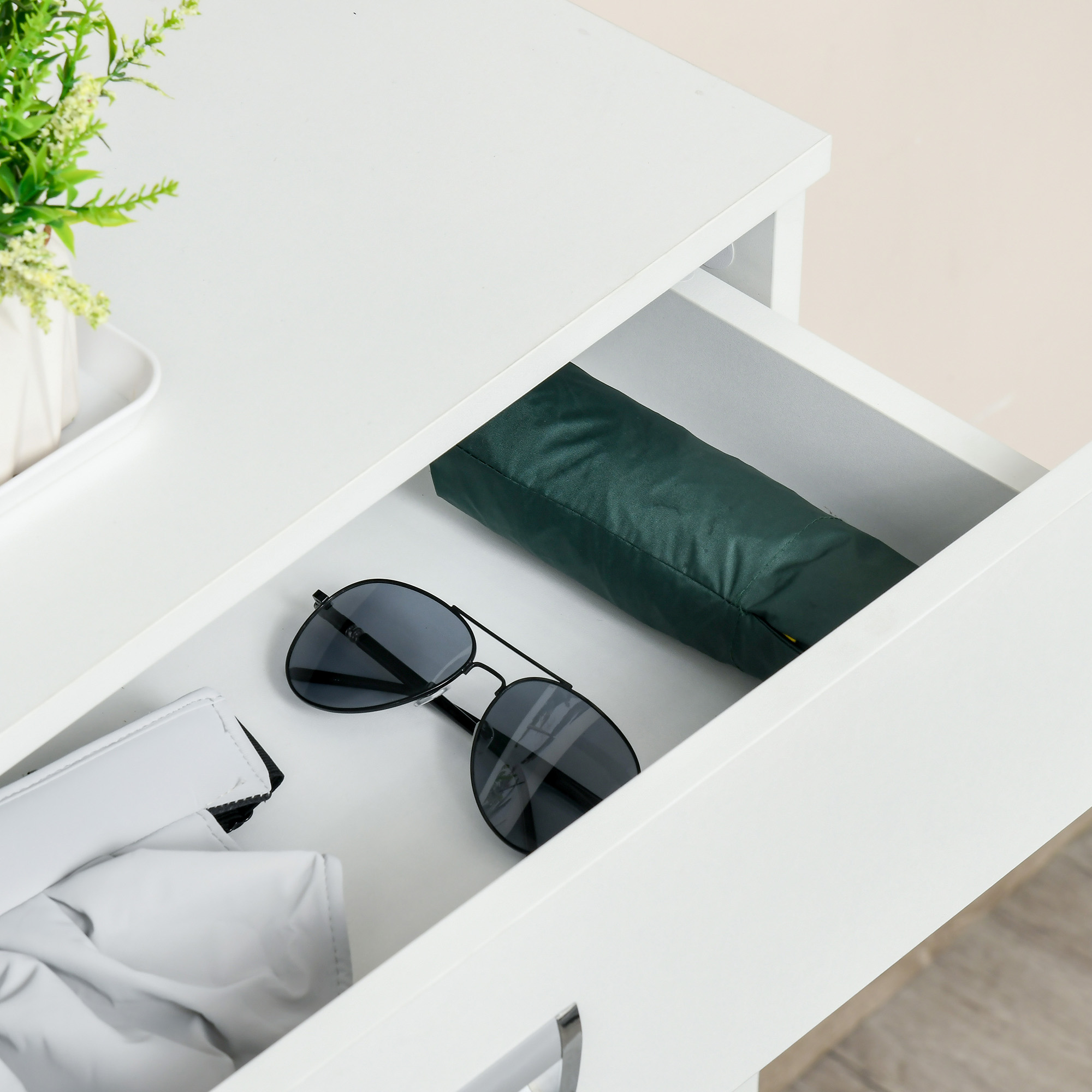  Suport de Pantofi Modern 2 Sertare pentru 16 Perechi de Pantofi si Sertar Mic 70x29x92cm [7]