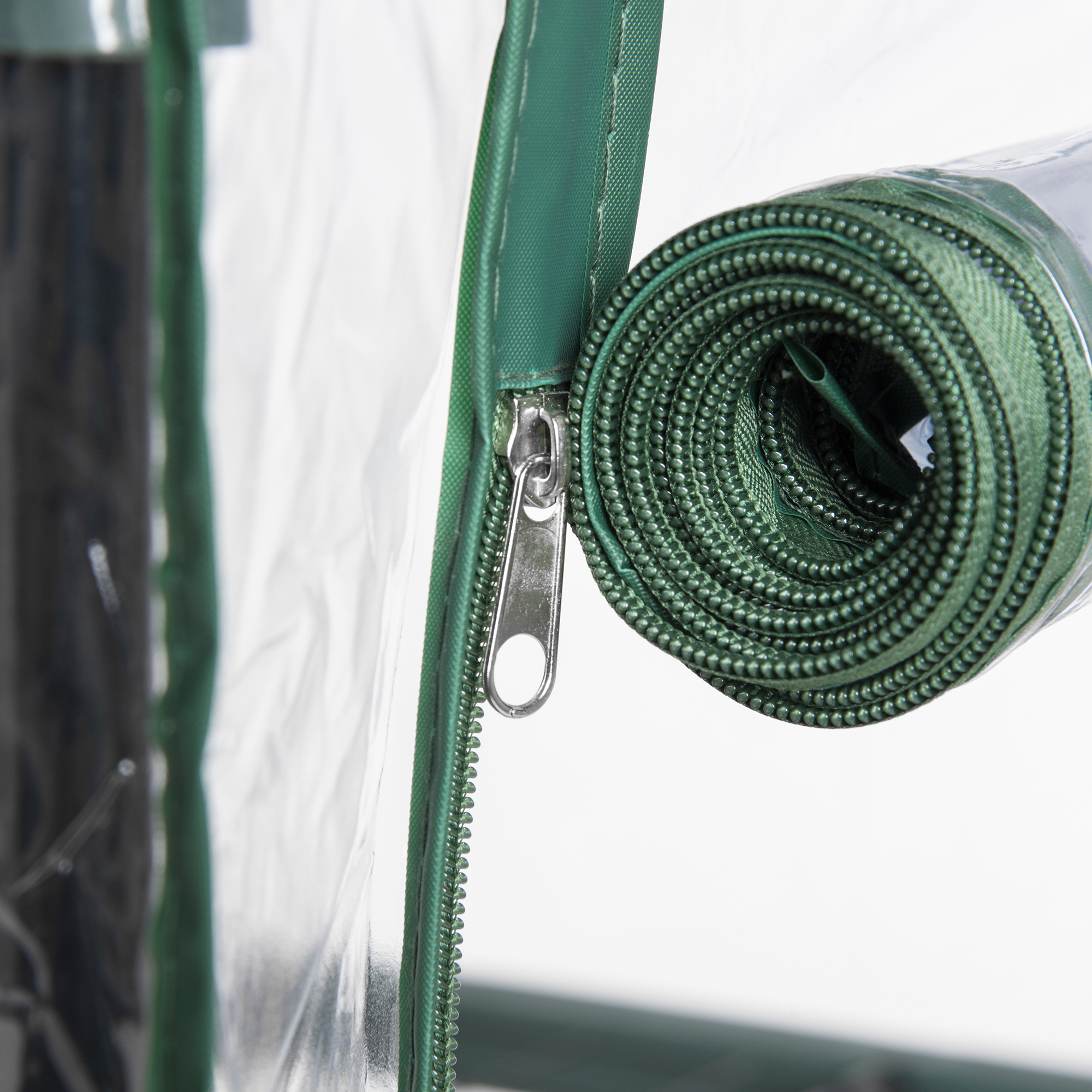  Mini Sera pentru Plante cu 5 Etajere din Otel cu Copertina din PVC, 69x49x193cm [8]