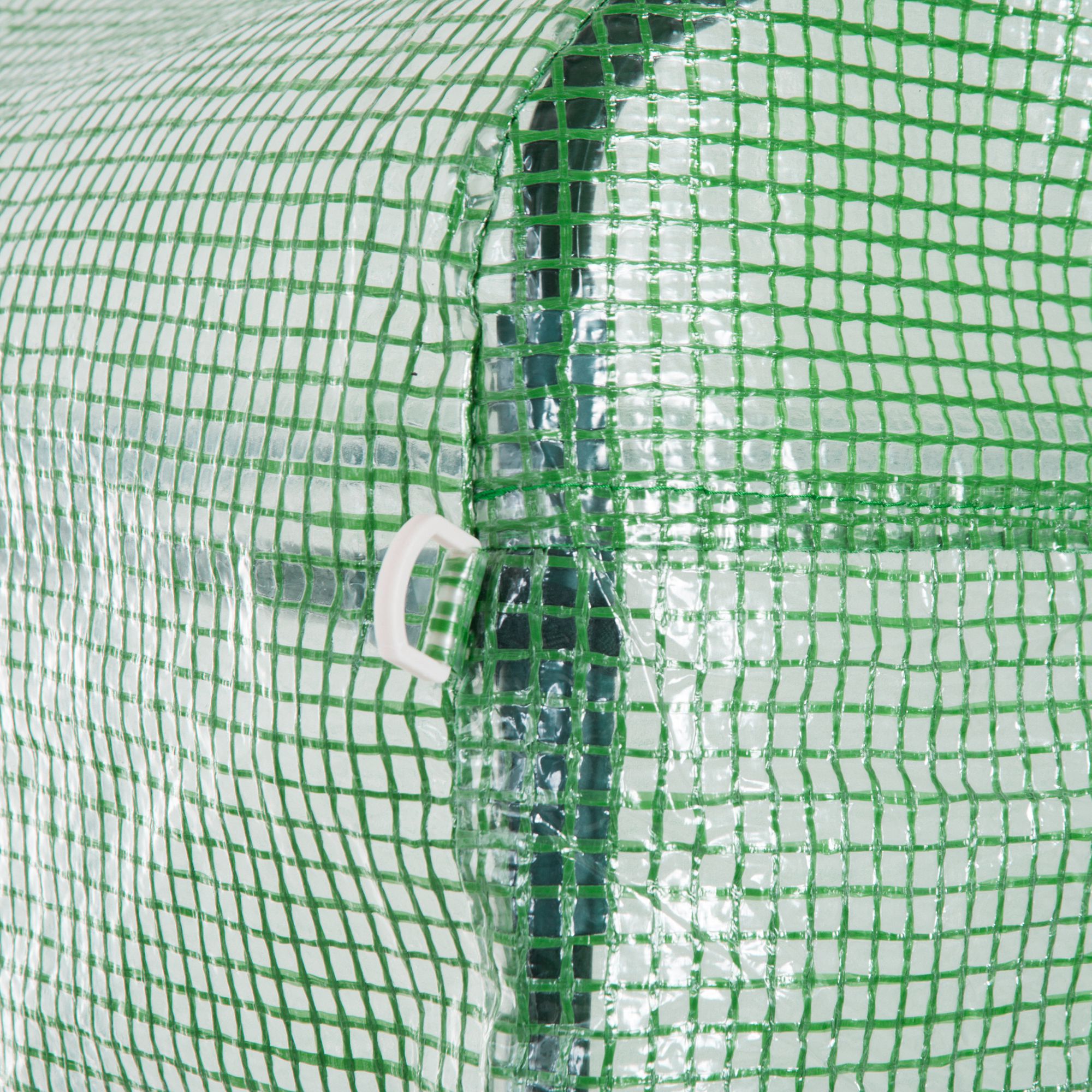  Sera tunel de gradina cu protectie din PE, Usa cu incuietoare si 4 ferestre, verde [8]