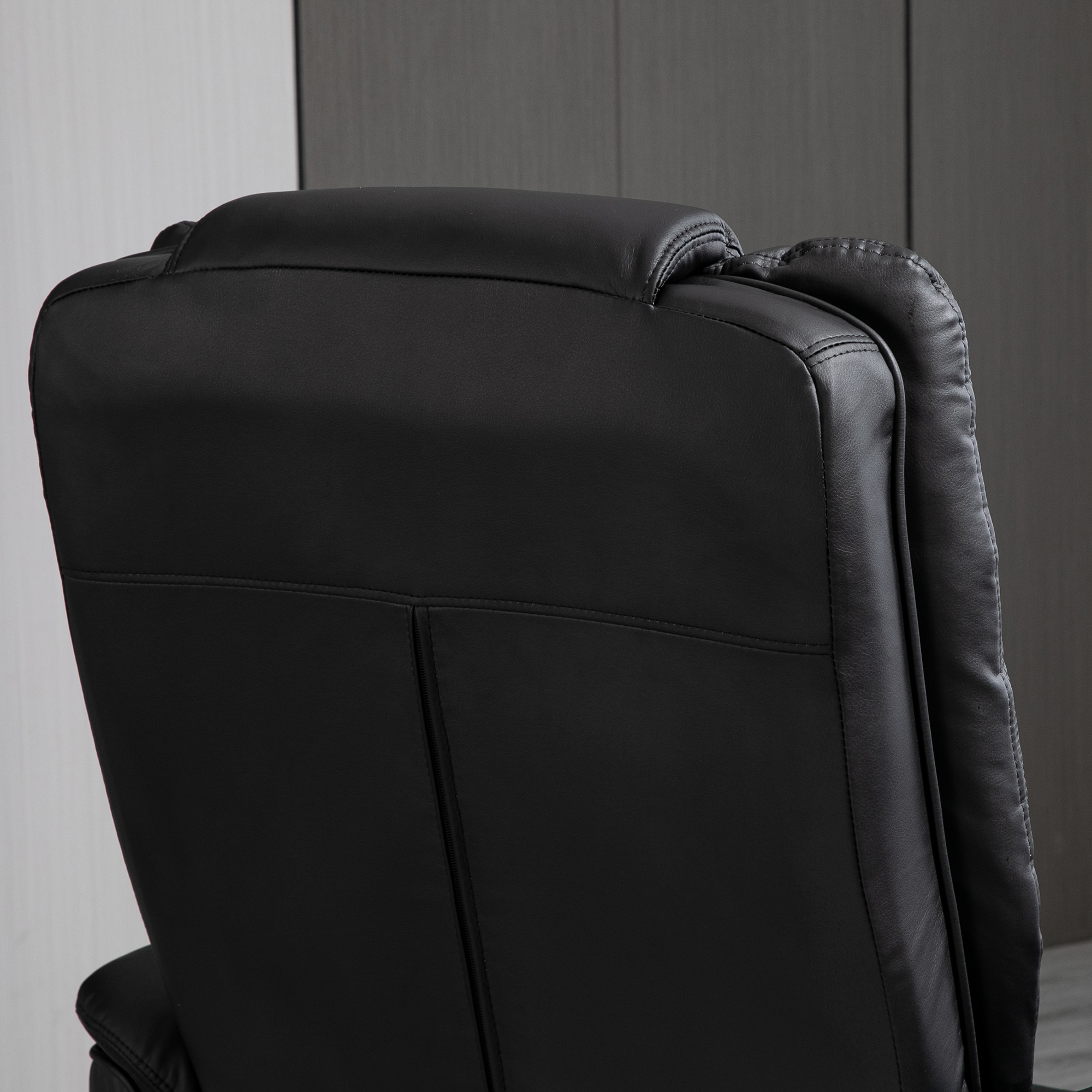  Set Fotoliu Relax si Taburet pentru Picioare, Pivotant la 360° si Inclinabil, Imitatie de piele PU [7]