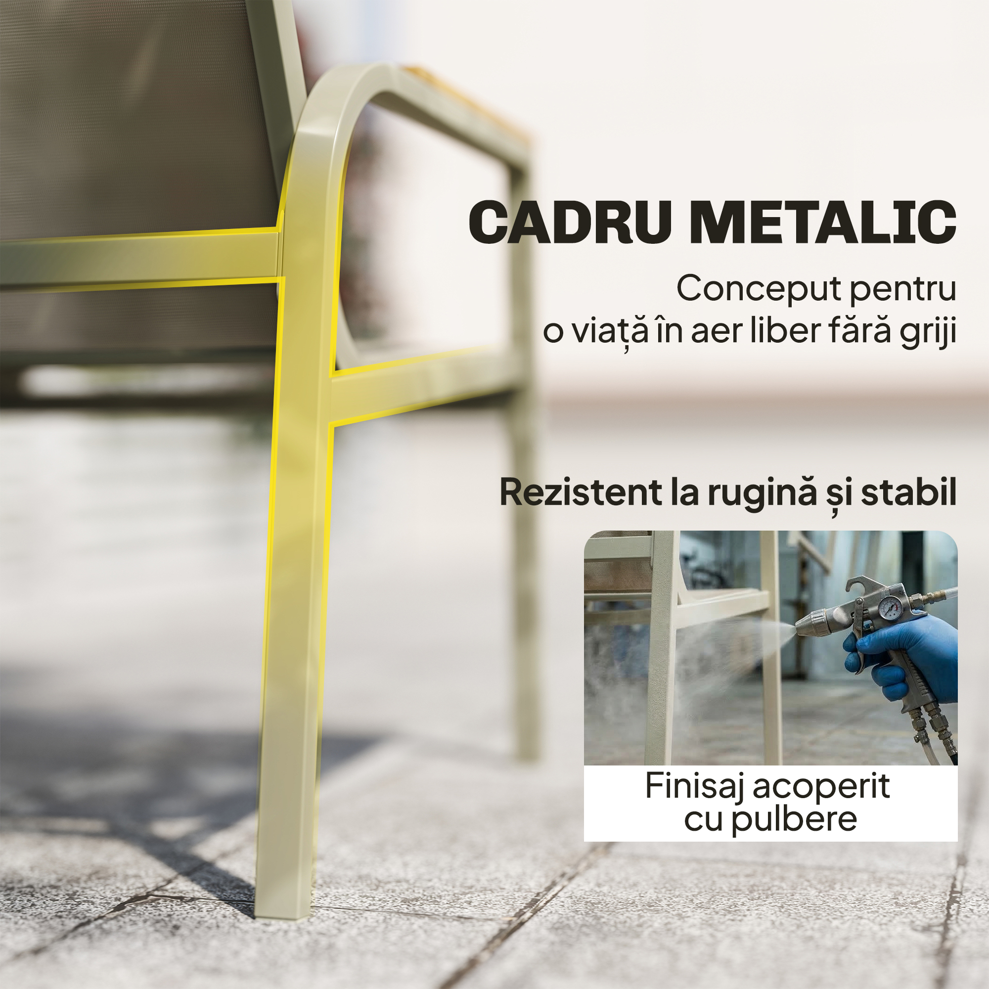  Set Canapea de Exterior cu 2 Fotolii, Verde [5]