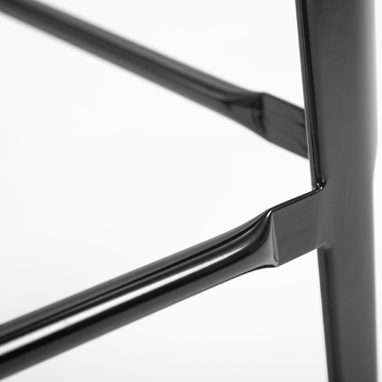  Set 4 Scaune de Bar din Metal cu Suport pentru Picioare pentru Interior si Exterior, 43x43x76 cm, Negru [6]