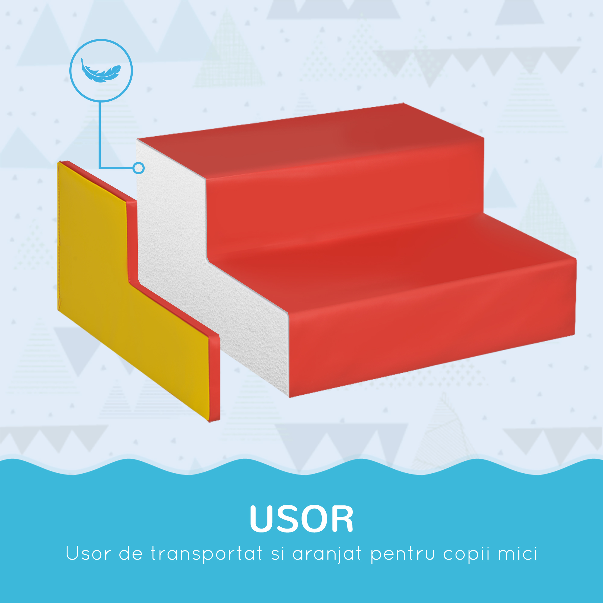  Set de Constructii Moi pentru Copii 1-3 Ani cu 6 Piese din PU si EPE Multicolore [6]