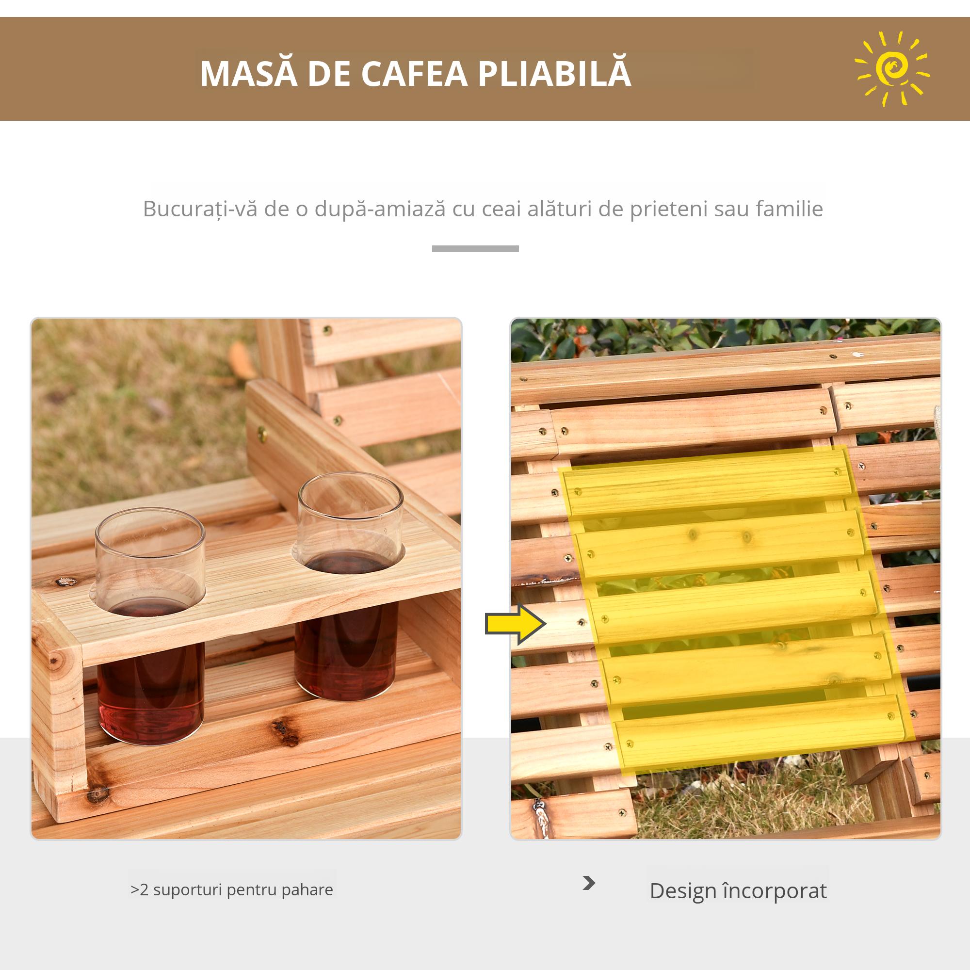  Leagan Suspendat cu 3 Locuri din Lemn pentru Gradina sau Terasa [5]