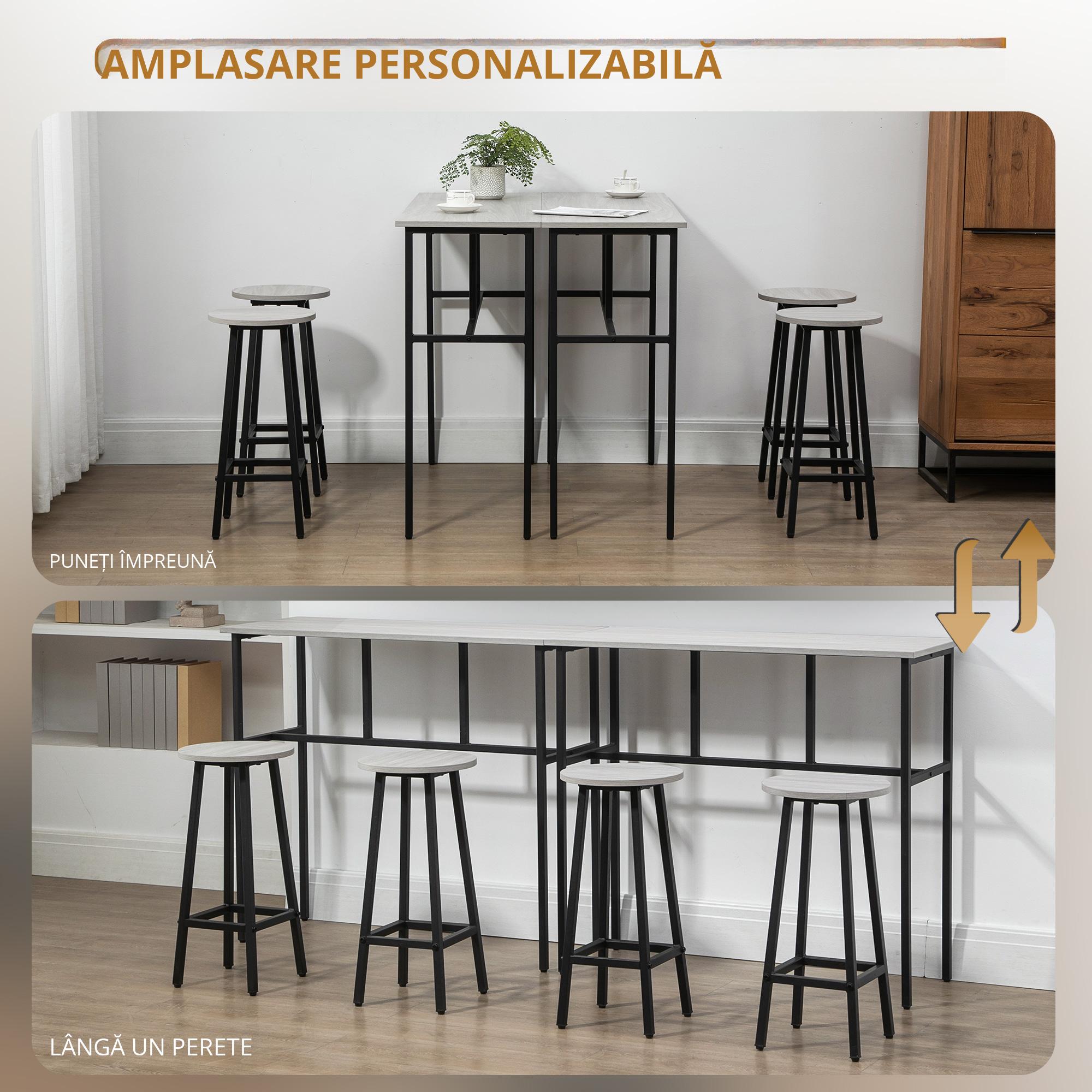  Set Bar 6 Piese - 4 Scaune & 2 Mese, Design Modern [5]