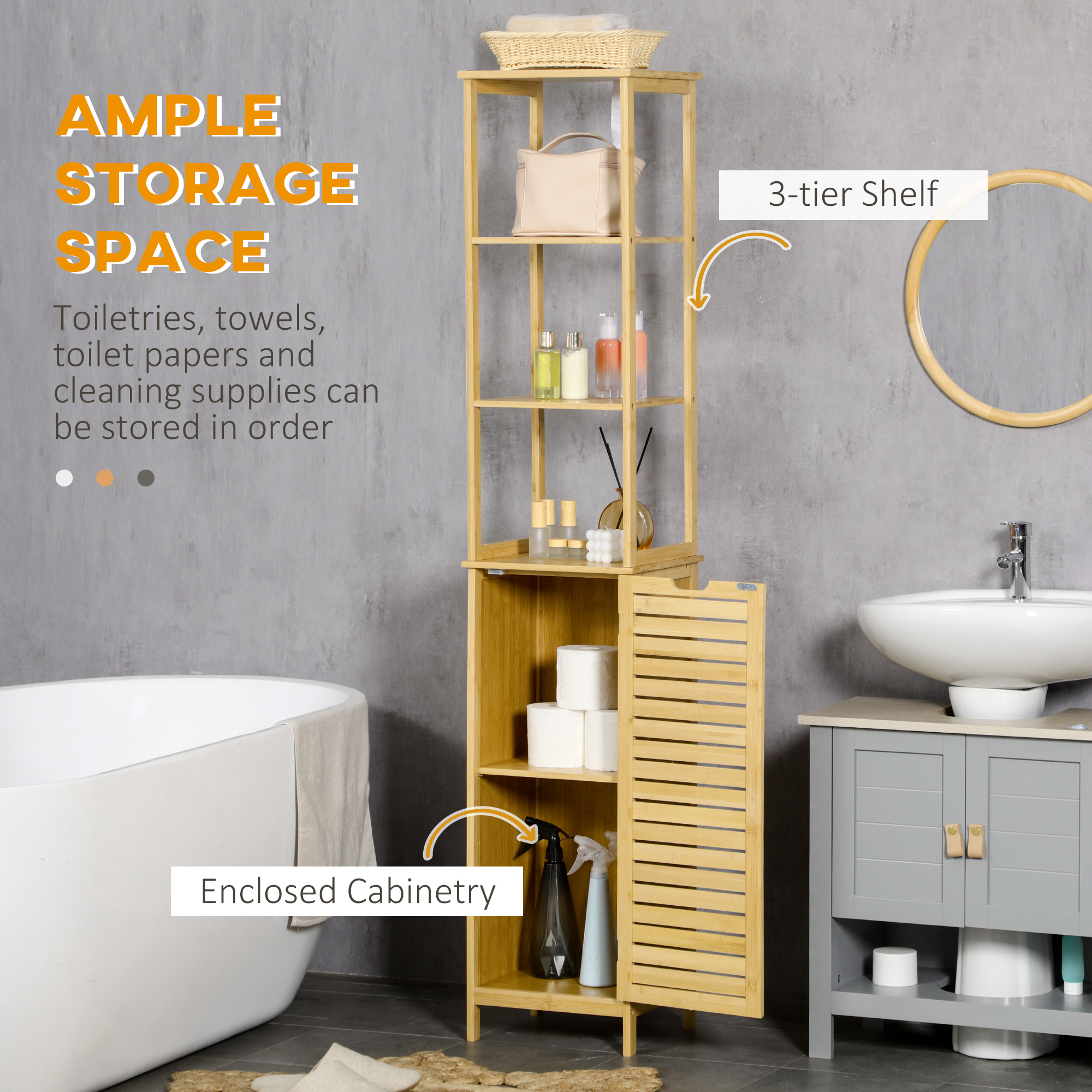  mobilier baie tip turn, lemn, 34x30x173 cm [5]