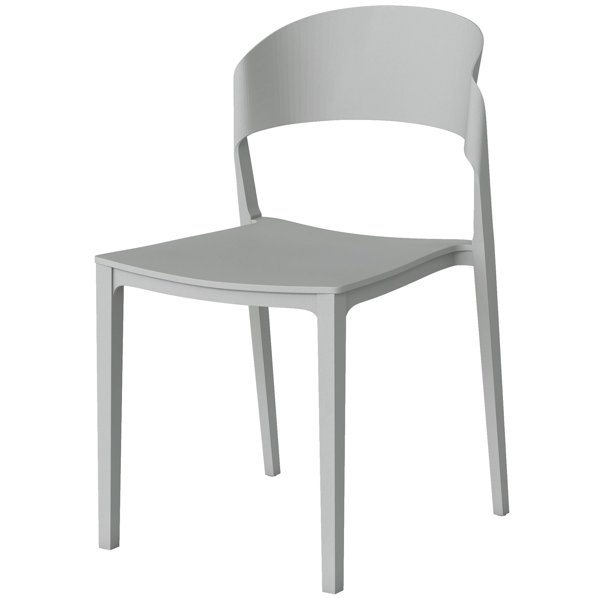  Set 4 Scaune Gradina , Stivuibile, Structura pp Potrivite pentru Toate Sezoanele [5]