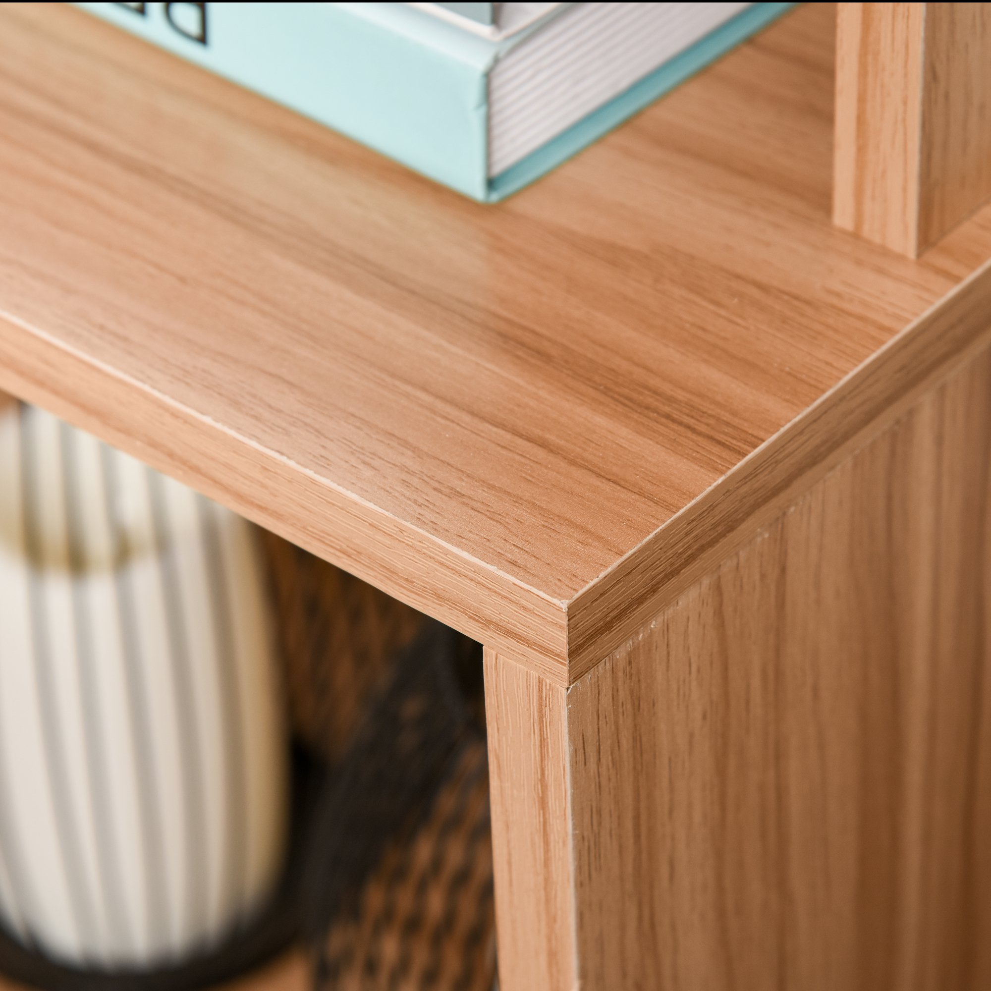  birou din lemn cu 5 rafturi 120x110x74.5cm, maro [8]