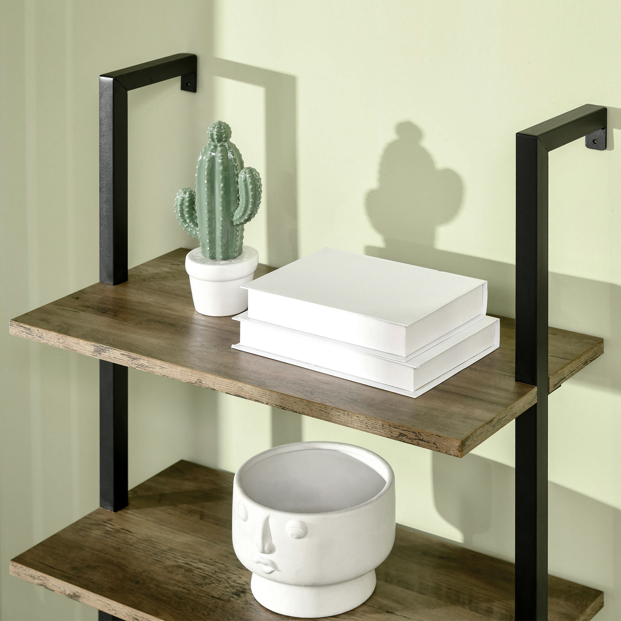  Biblioteca Industriala cu Scara - 5 Niveluri 60×30×184,5 cm [7]