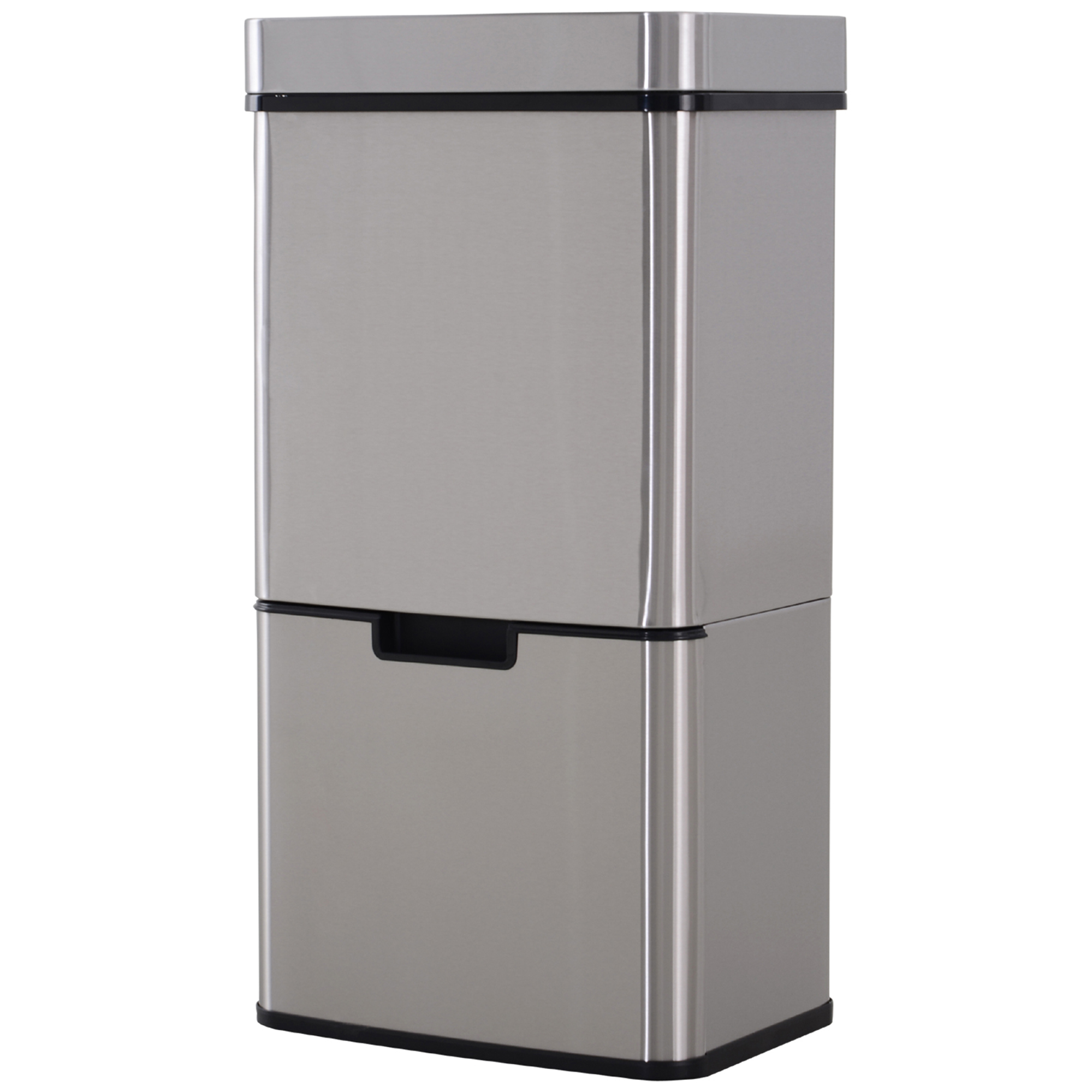 Bucatarie -  Cos Gunoi Inteligent 72 L - Inox, 3 Compartimente & Senzor