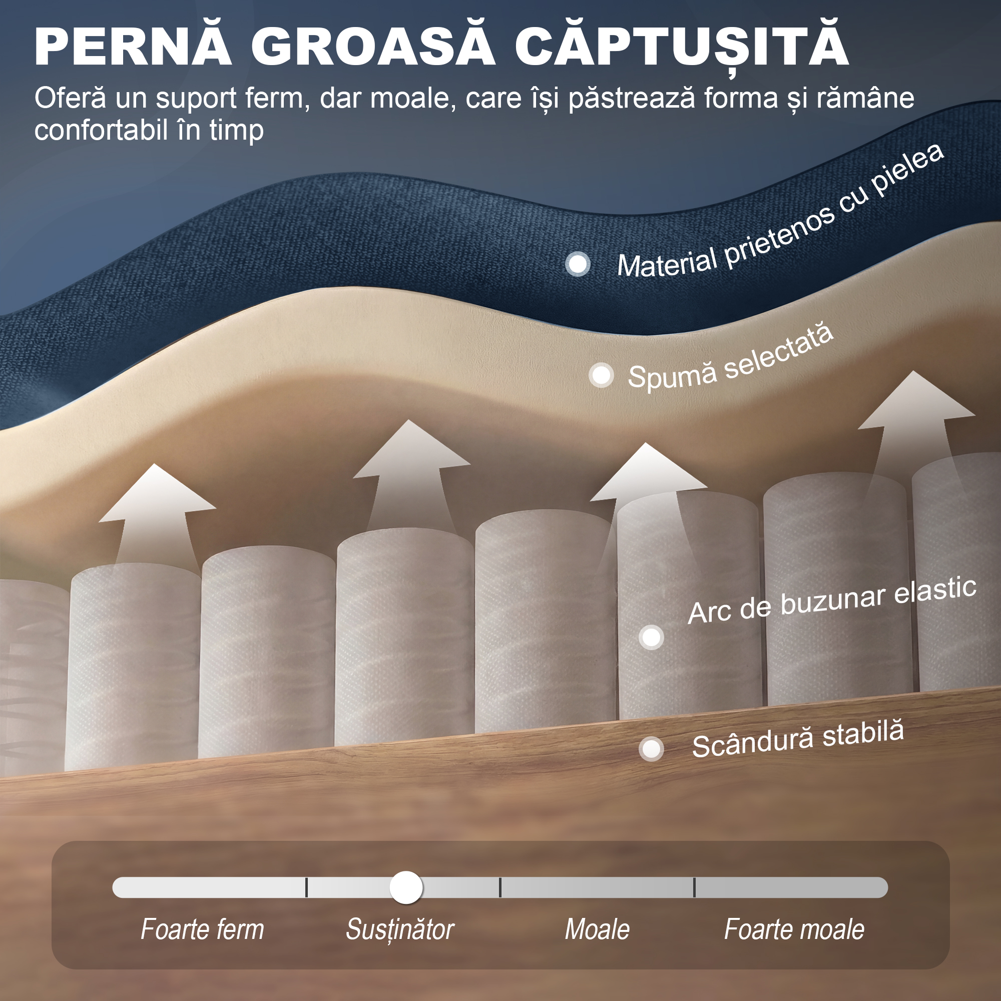 Fotoliu pentru Living in Stil Francez cu sezut Confortabil si Perne, Catifea, 74x86x102 cm, Albastru [4]