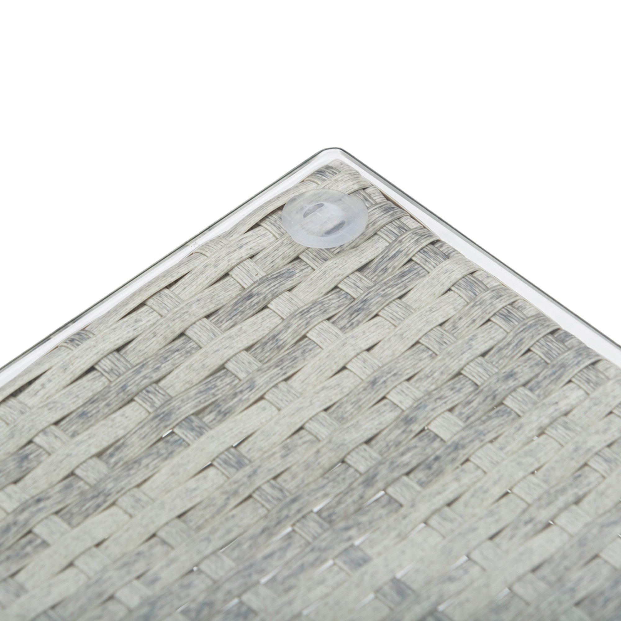  Set Mobilier canapele si masuta pentru Gradina din Ratan Gri [7]