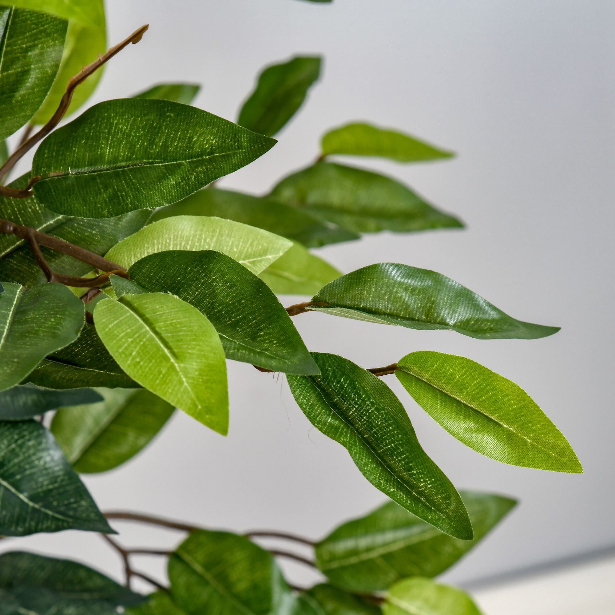  Planta Ficus Falsa, Planta inalta de 150cm, Planta Artificiala Decorativa pentru Interior si Exterior, Ø17x14.5 cm, Verde [6]