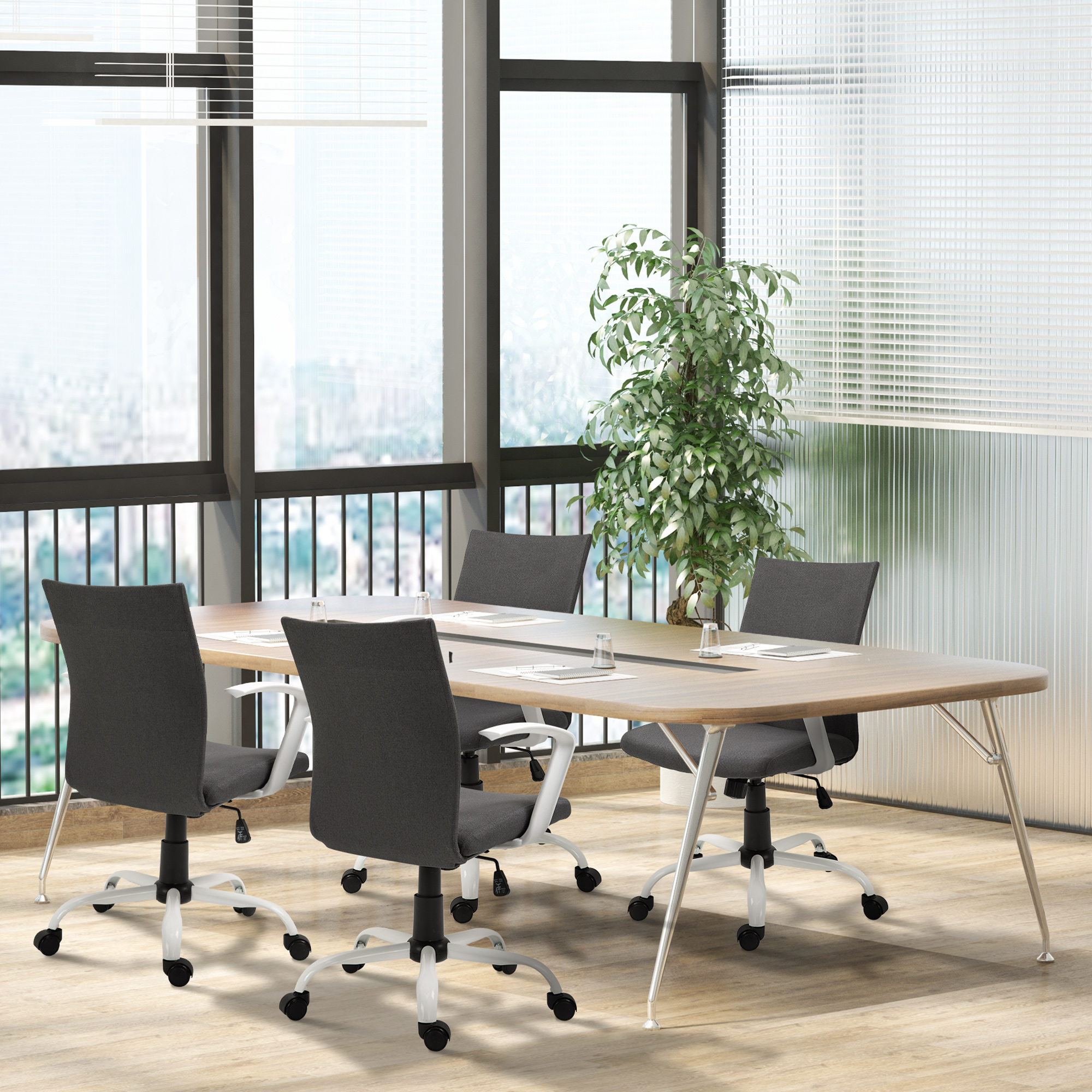  Scaun de Birou Ergonomic si Pivotant pentru Birou, Gri inchis [1]