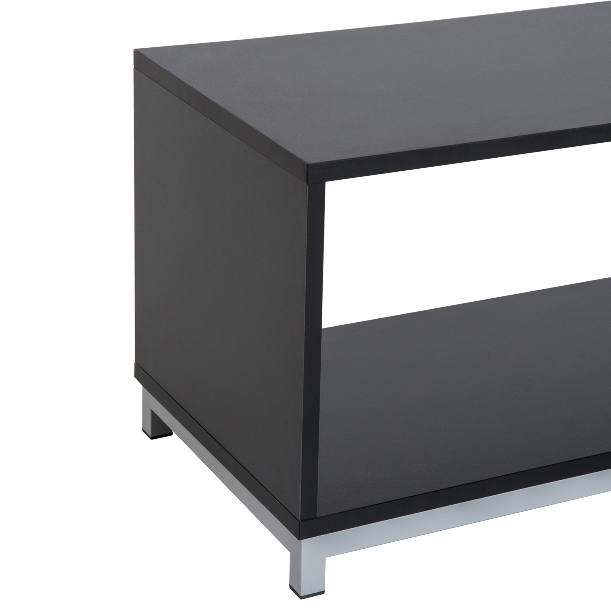  Mobilier TV din Lemn, Negru, 114x40x40.5cm [6]