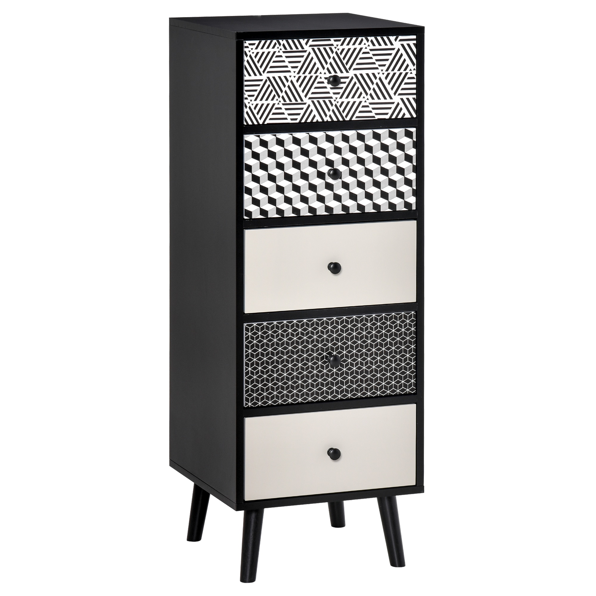 Mobila living -  Mobila Comoda cu 5 sertare Mobilier modern pentru casa dimensiune 39.5x39.5x110 cm