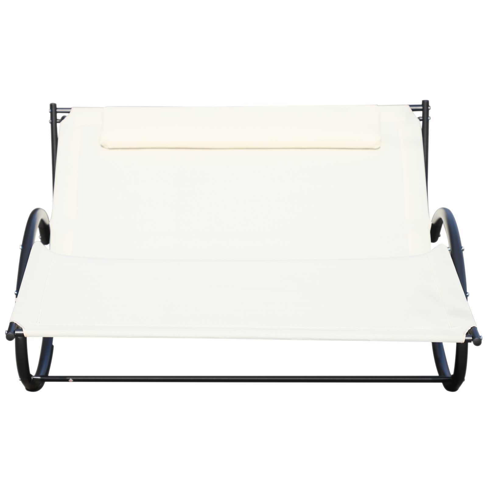  Pat sezlong de Gradina Tip Balansoar 2 Locuri, din Textilene [6]