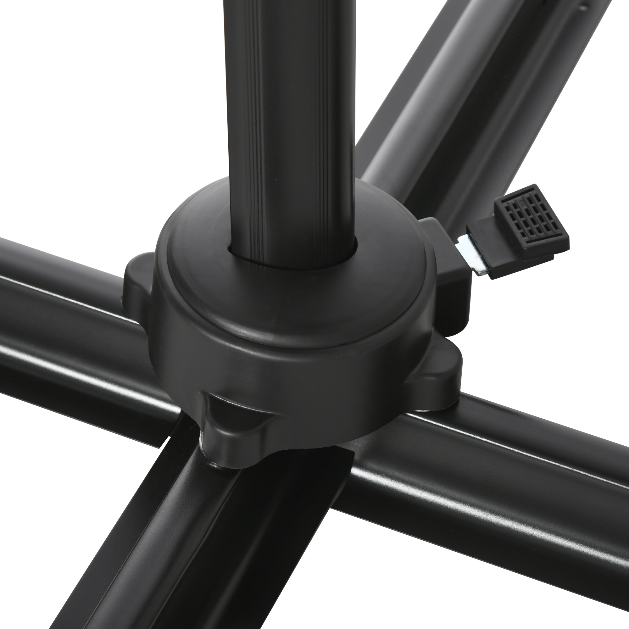  Umbrela de Gradina cu Manivela cu Rotatie 360°, Parasolar Reglabil, 245x245x245 cm, Crem [7]