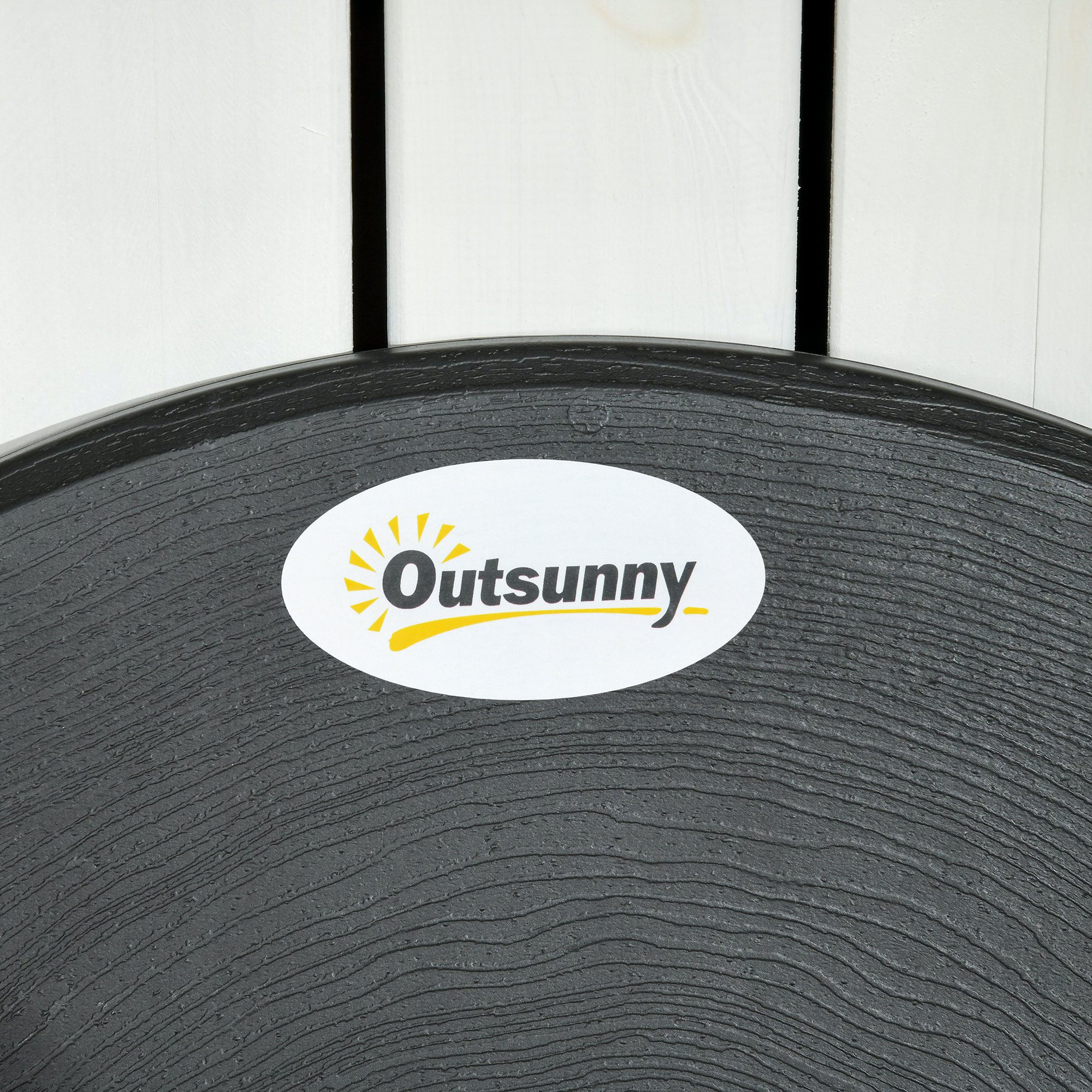  Set de Gradina  3 Piese cu 2 Scaune si Masa Pliabile din Otel si HDPE pentru Balcon si Terasa, Gri Inchis [6]