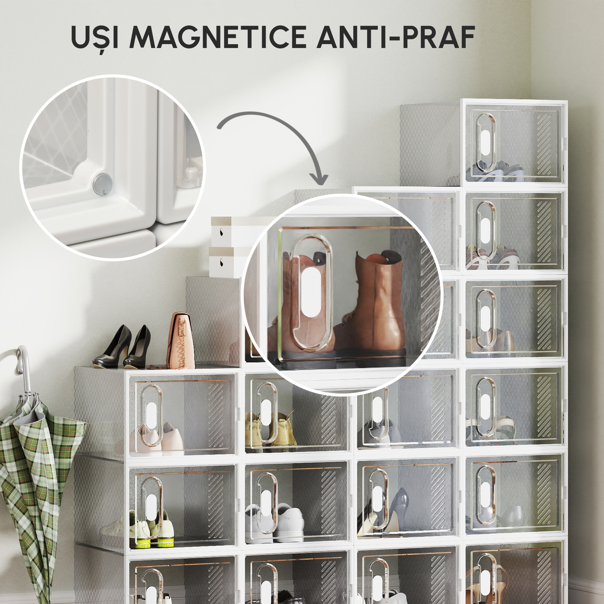  Dulap Pantofi Modular - 18 Cuburi cu Ventilatie [7]