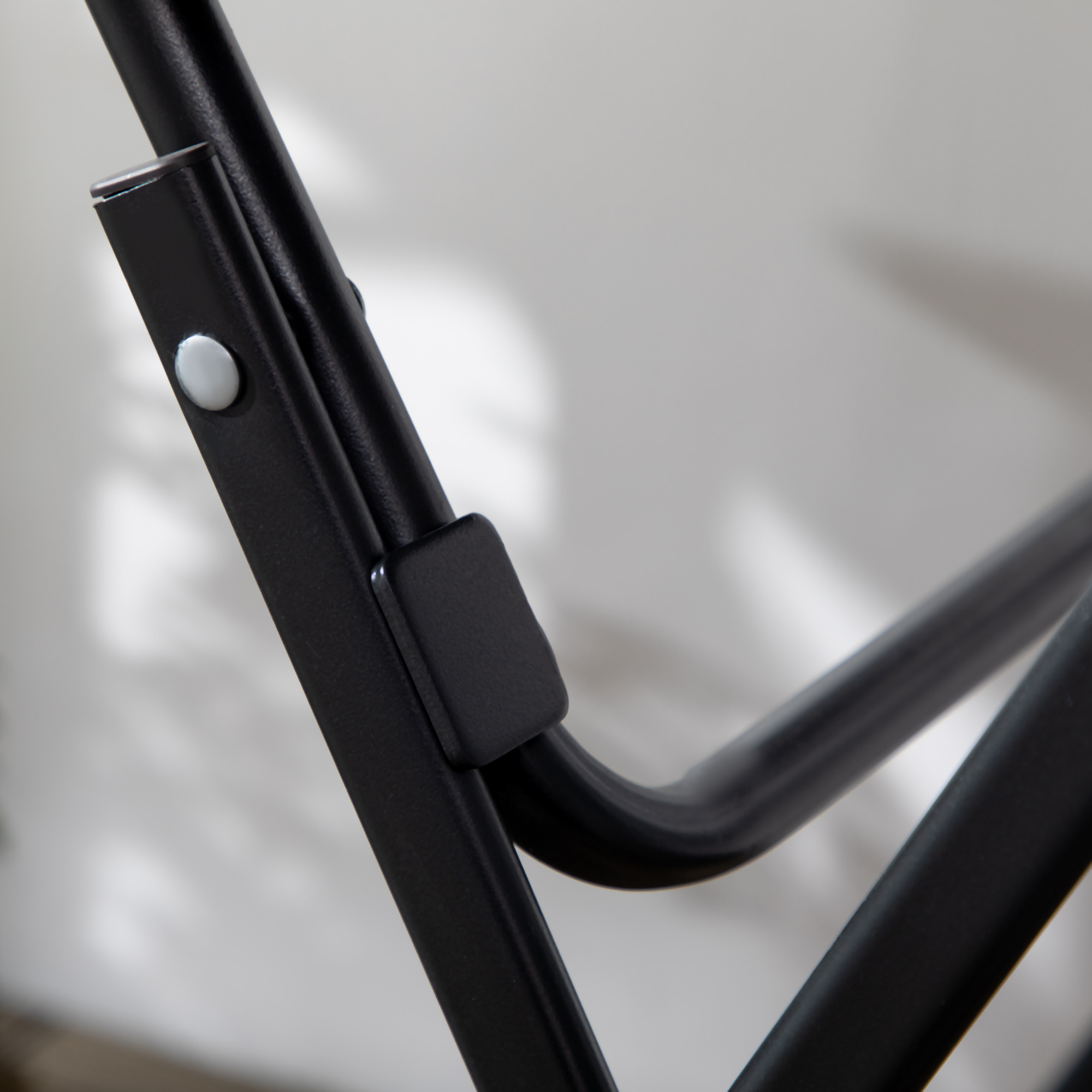  Masa de Gradina Rotunda si Pliabila din Otel si HDPE, Ø60x73 cm, Gri inchis [7]