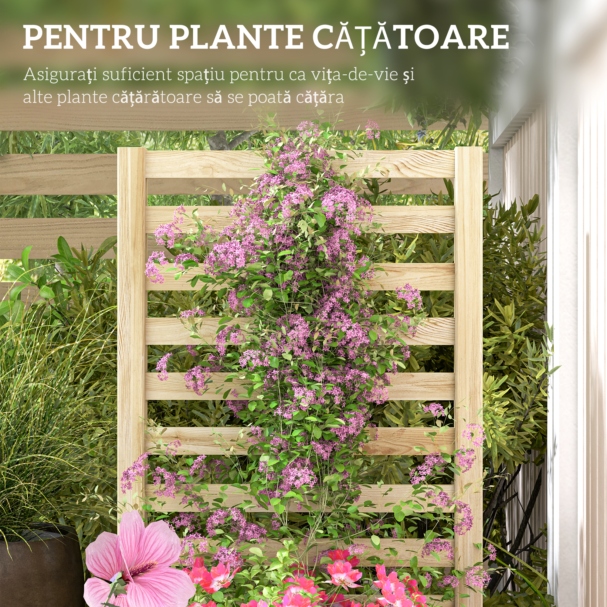  Strat pentru Gradina inaltat cu Fund Deschis, 115x60x110 cm, Lemn Natural [3]