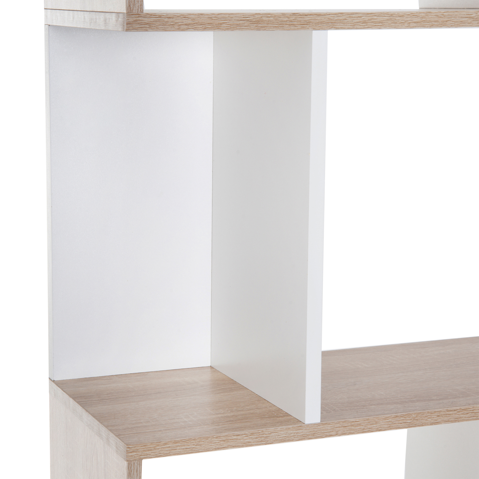  Biblioteca Perete - 5 Rafturi Lemn Alb 60×24×184,5 cm [8]